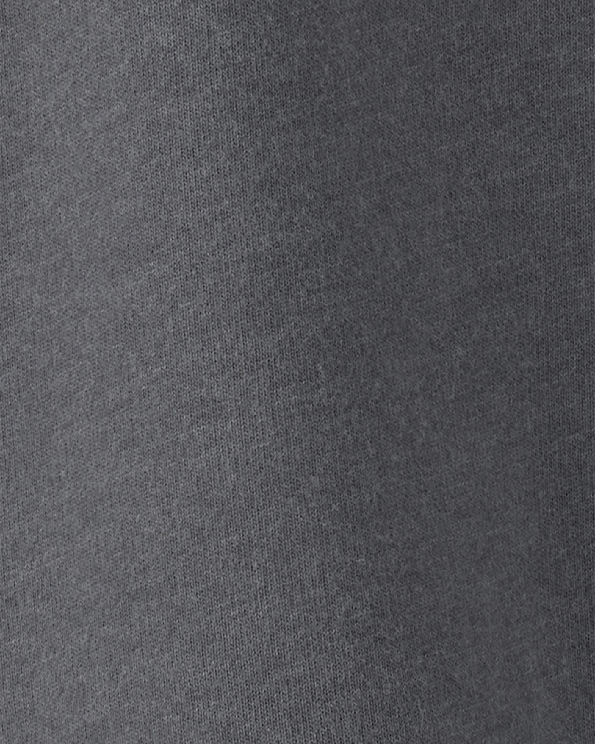 Toddler Boy French Terry Zipper Pullover Sweatshirt - Grey