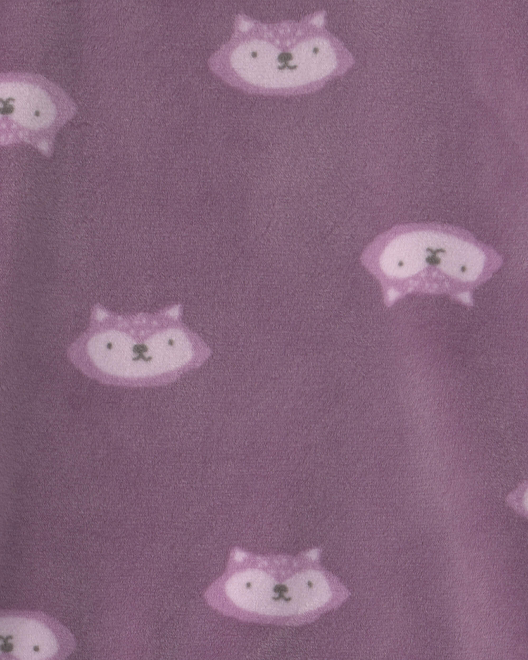 Baby Girl 3-Piece Fox Long-Sleeve Top & Pant Set - Purple