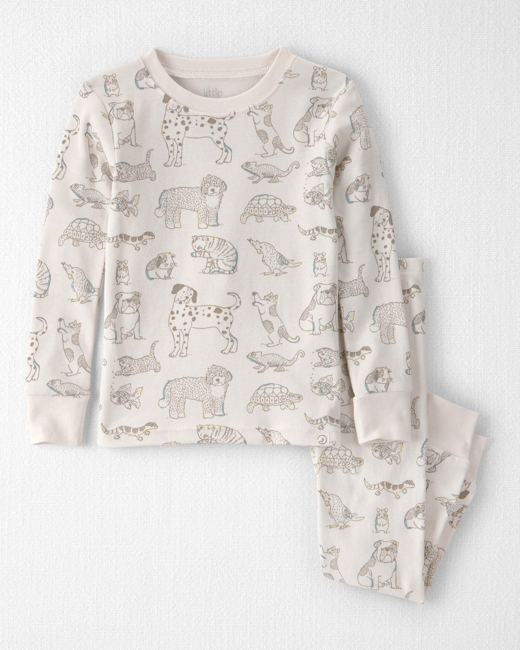 Toddler 2-Piece Organic Cotton Pyjama Pet-Print