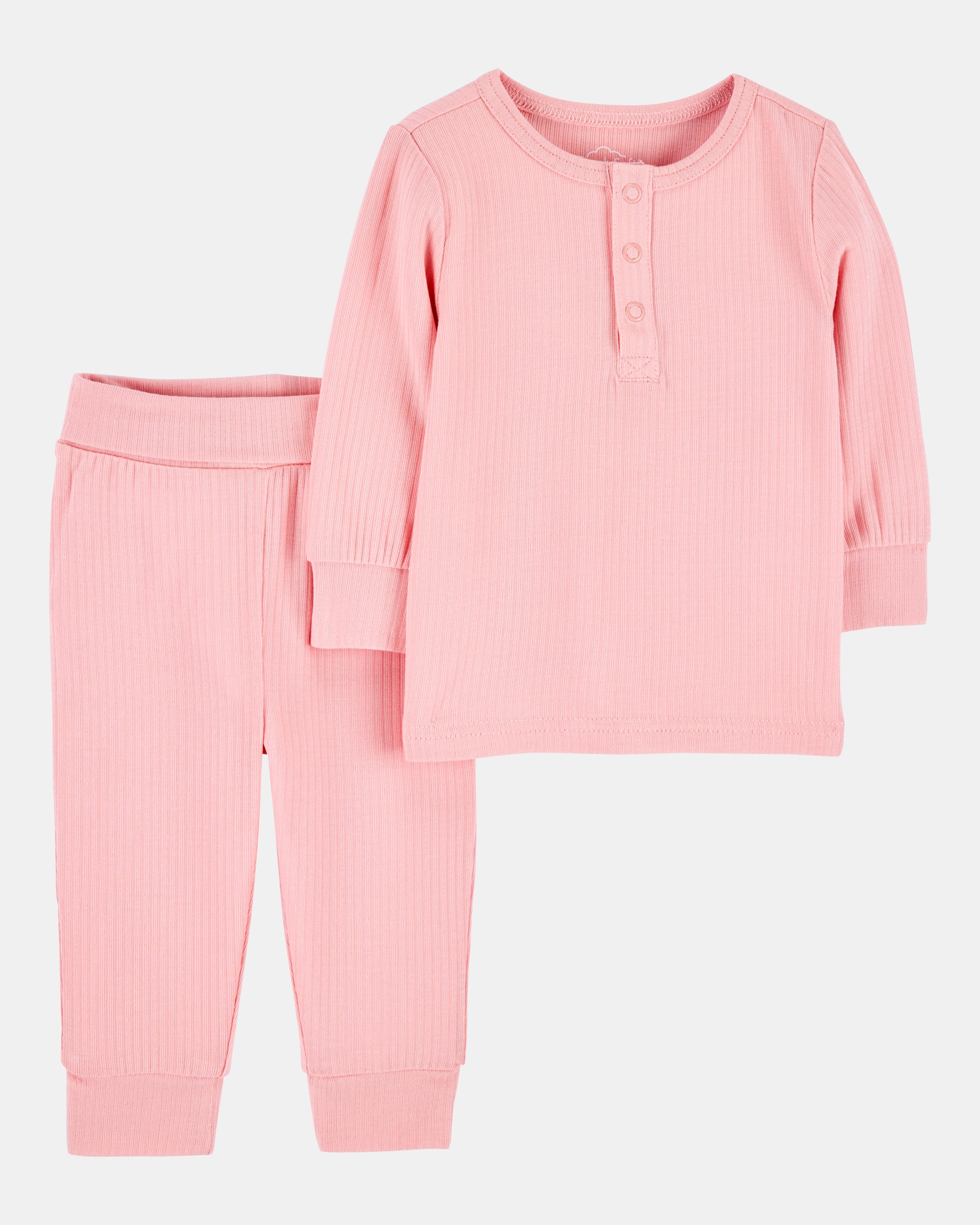 Baby Girl 2-Piece PurelySoft Outfit Set - Pink