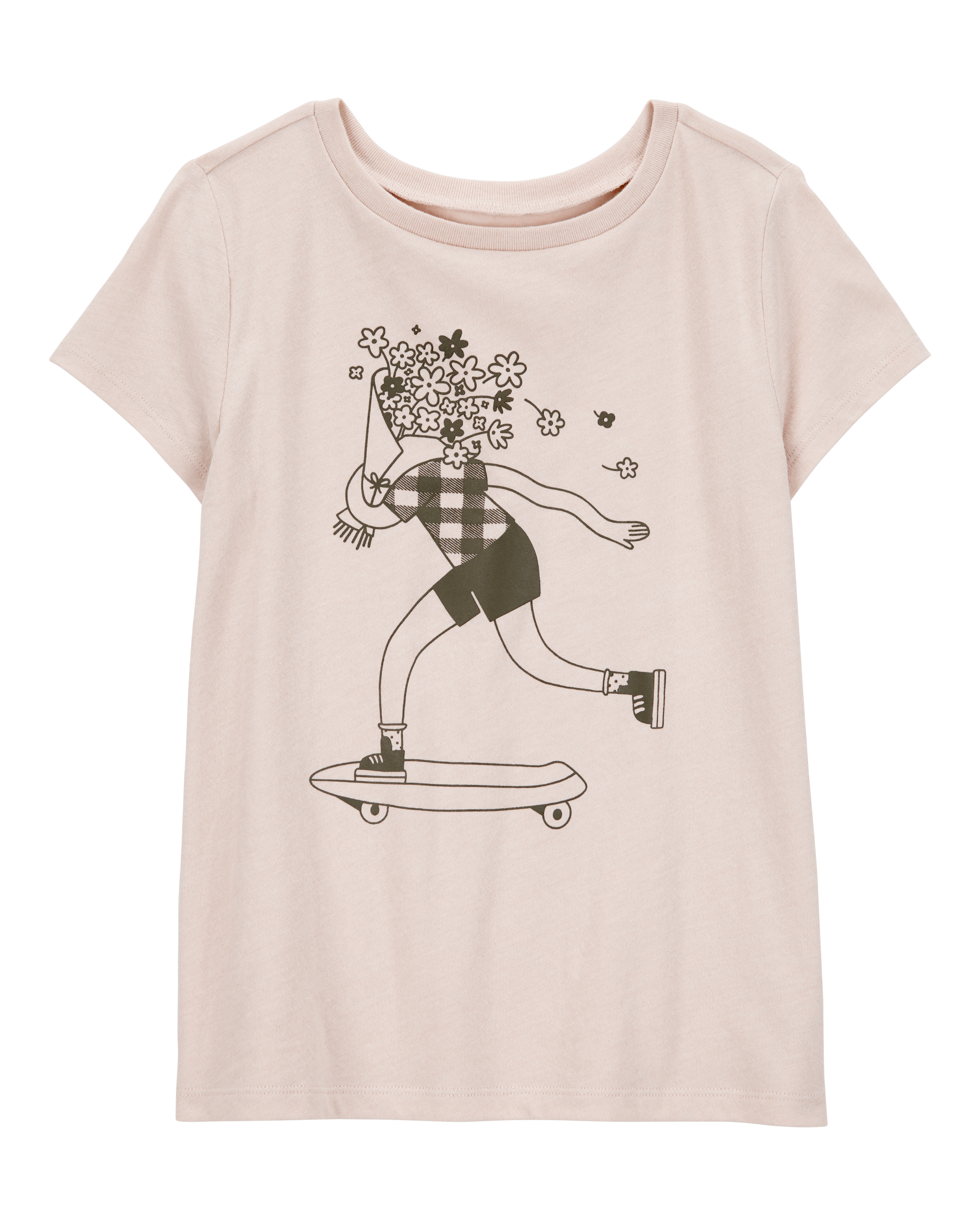 Kid Floral Skater Girl Graphic Tee