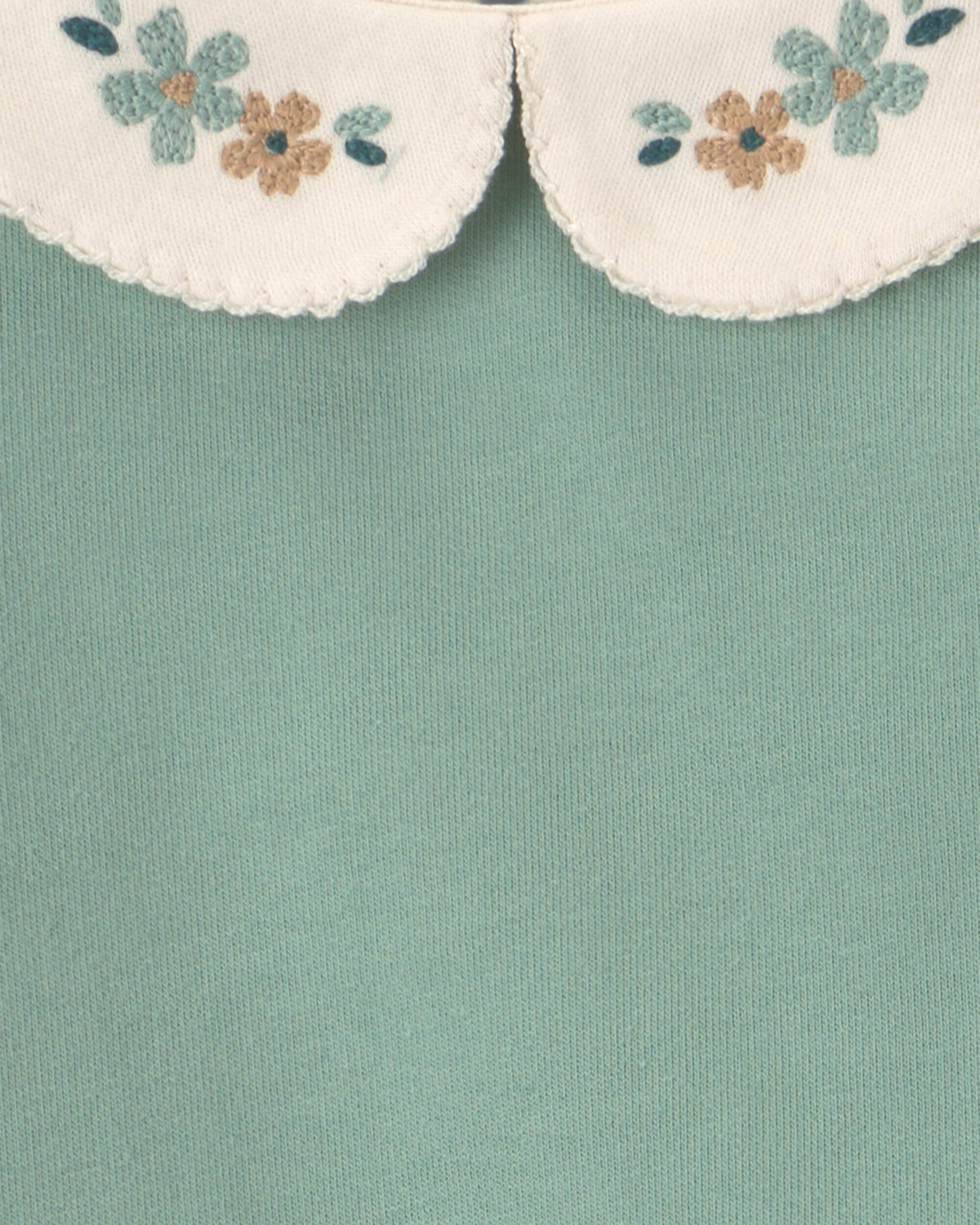 Baby Girl 3-Piece Floral French Terry Layering Set - Green
