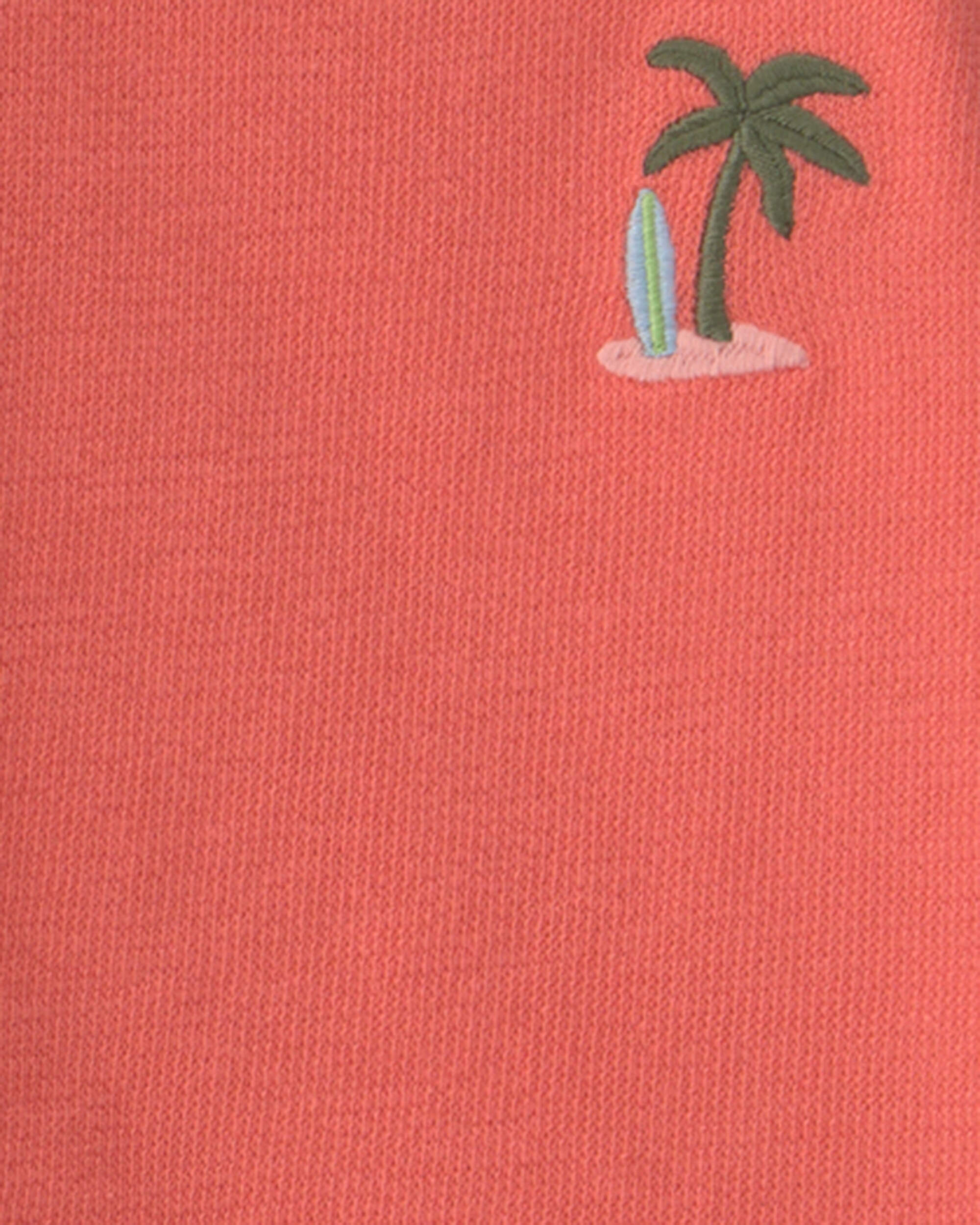 Baby Boy 3-Piece Palm Tree Top & Short Set - Orange