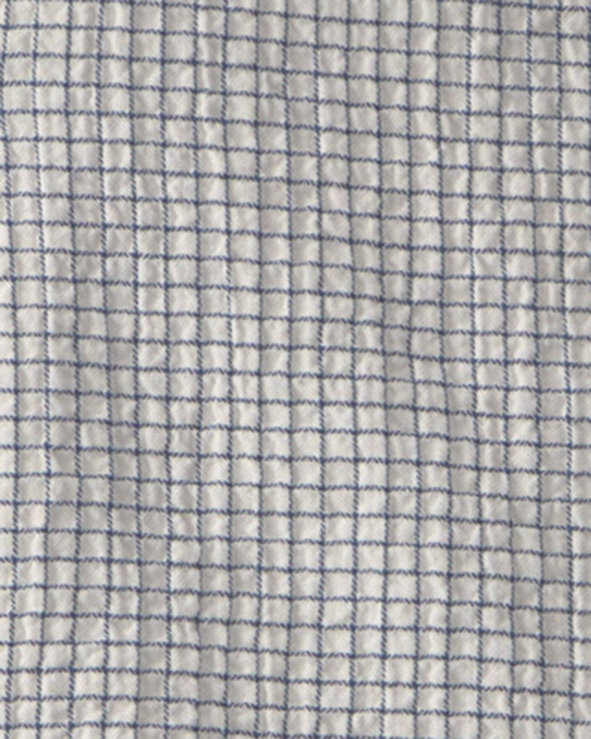 Toddler Boy 2-Piece Organic Cotton Seersucker Gauze Top & Short  Set