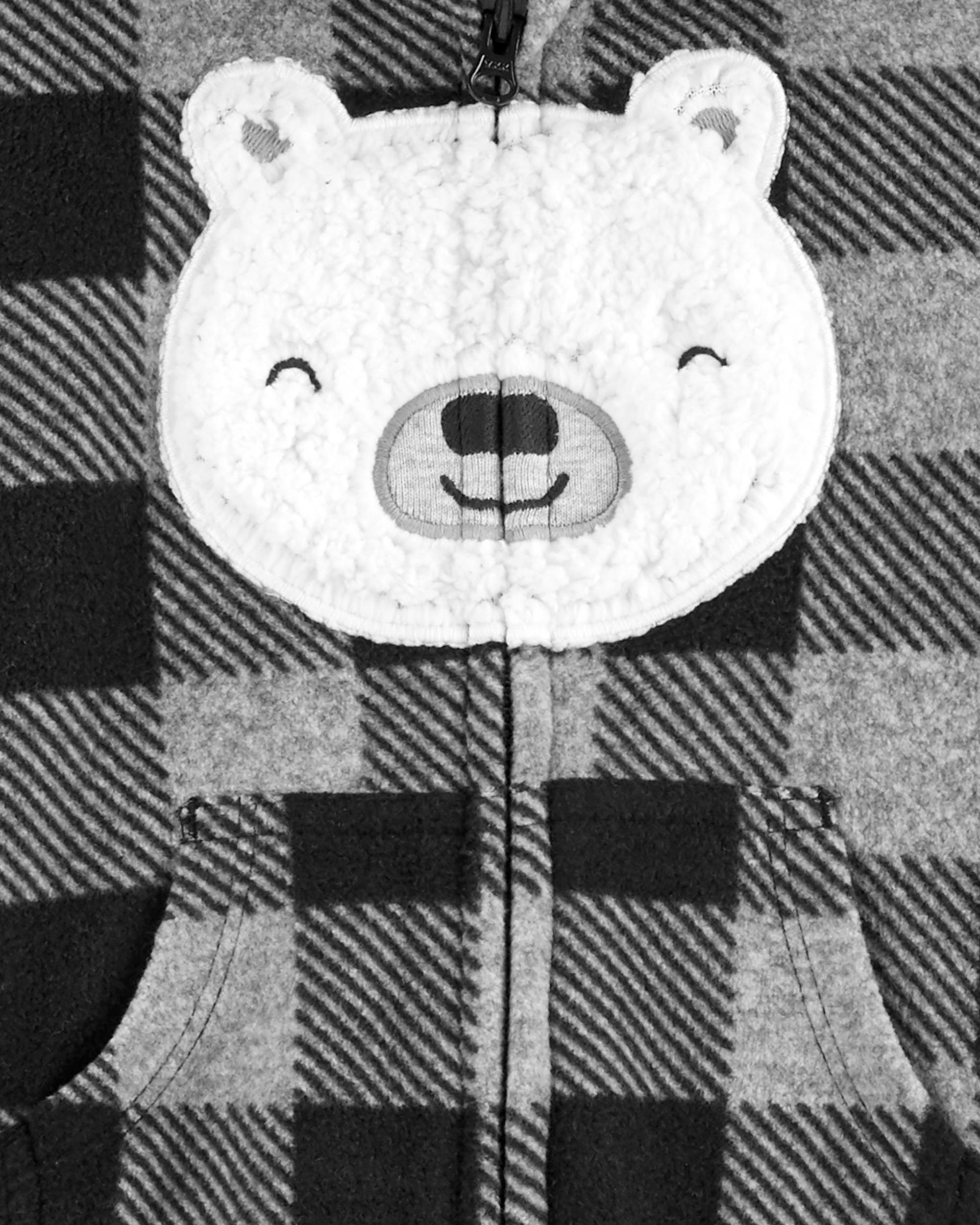 carter's bear fleece jumpsuit