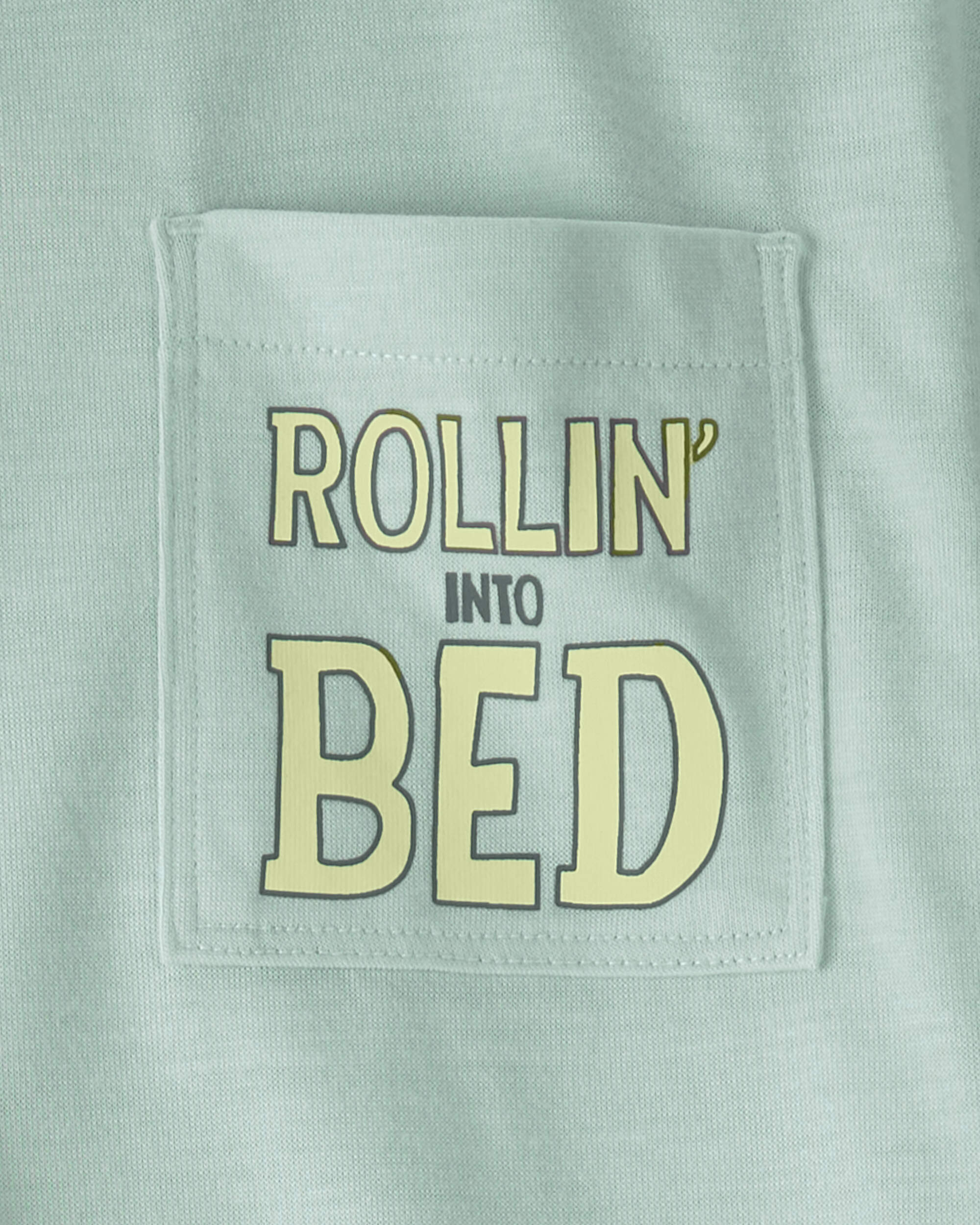 Toddler Boy Tractor Loose Fit 2-Piece Pajama Set - Green