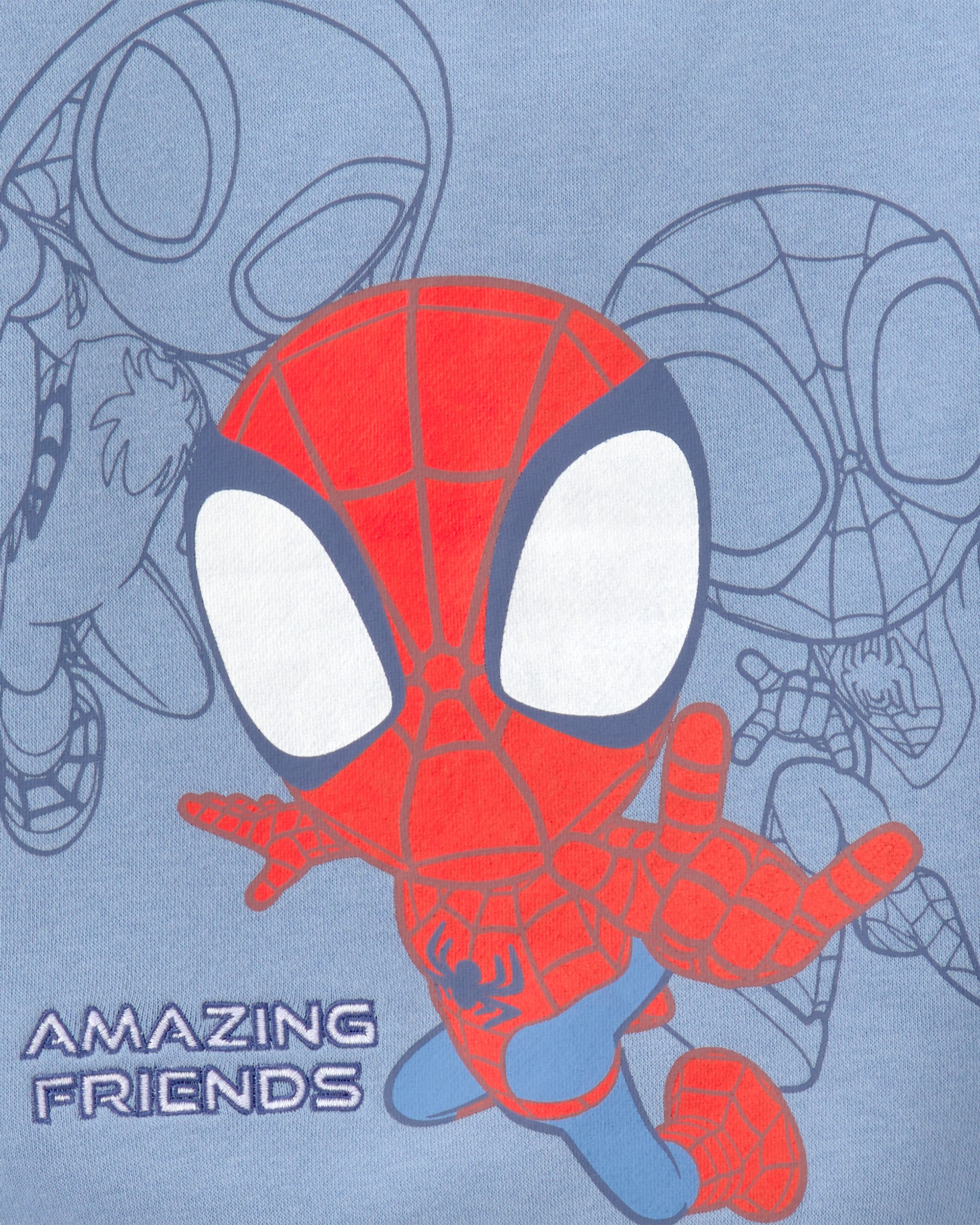 Toddler Boy ©Marvel Spider-Man French Terry Pullover Sweatshirt - Blue