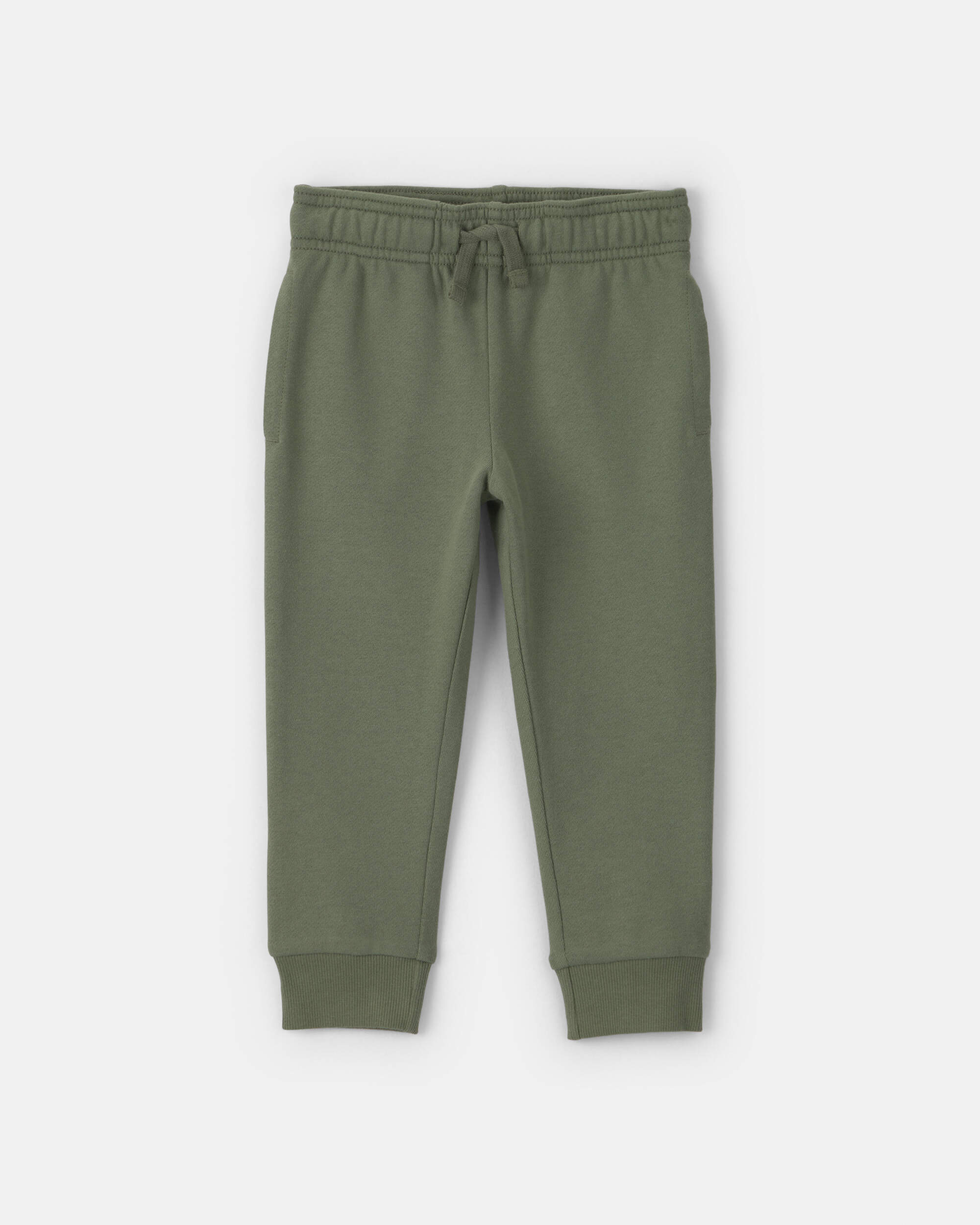 Toddler Boy French Terry Joggers - Olive Green