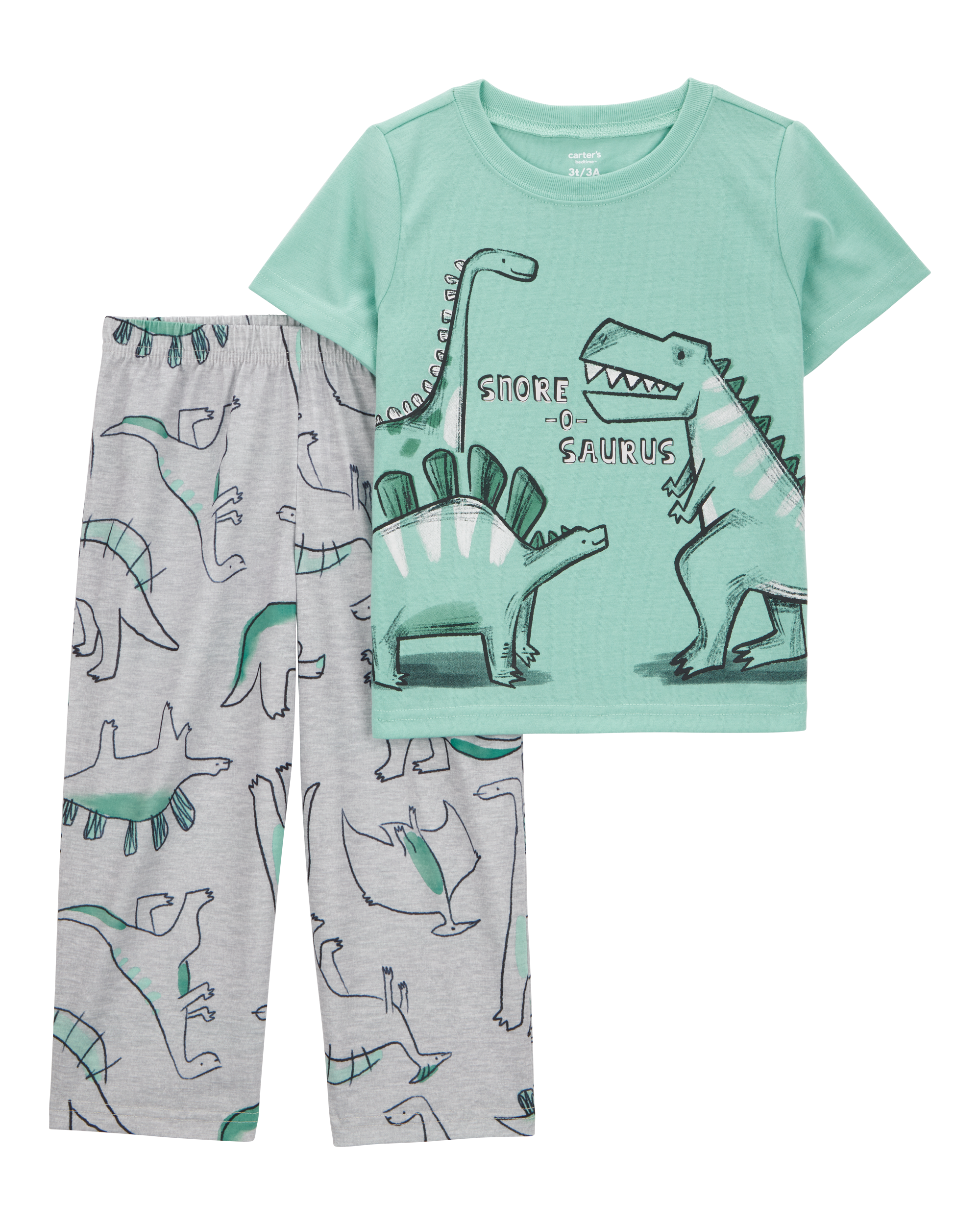 Toddler Dinosaur Print Loose Fit 2-Piece Pyjamas