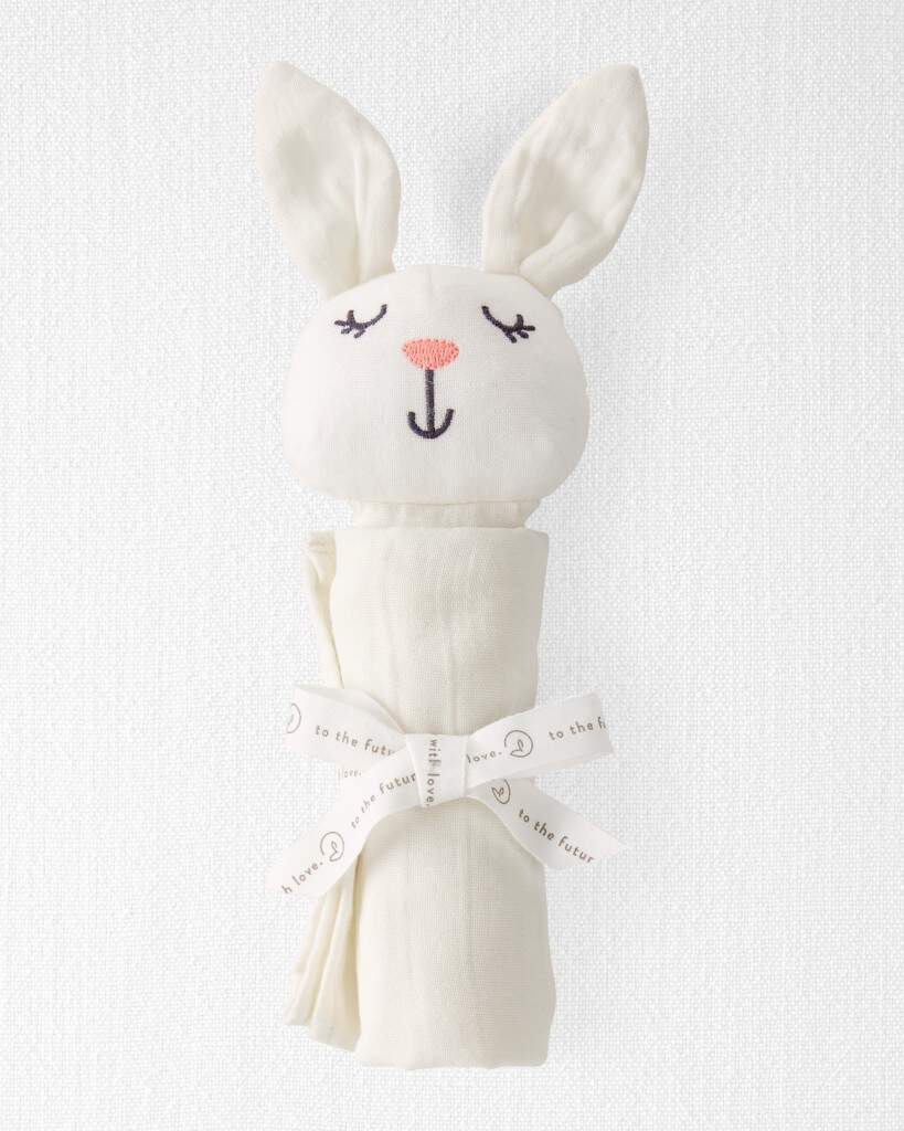 Baby Organic Cotton Muslin Bunny  Lovey