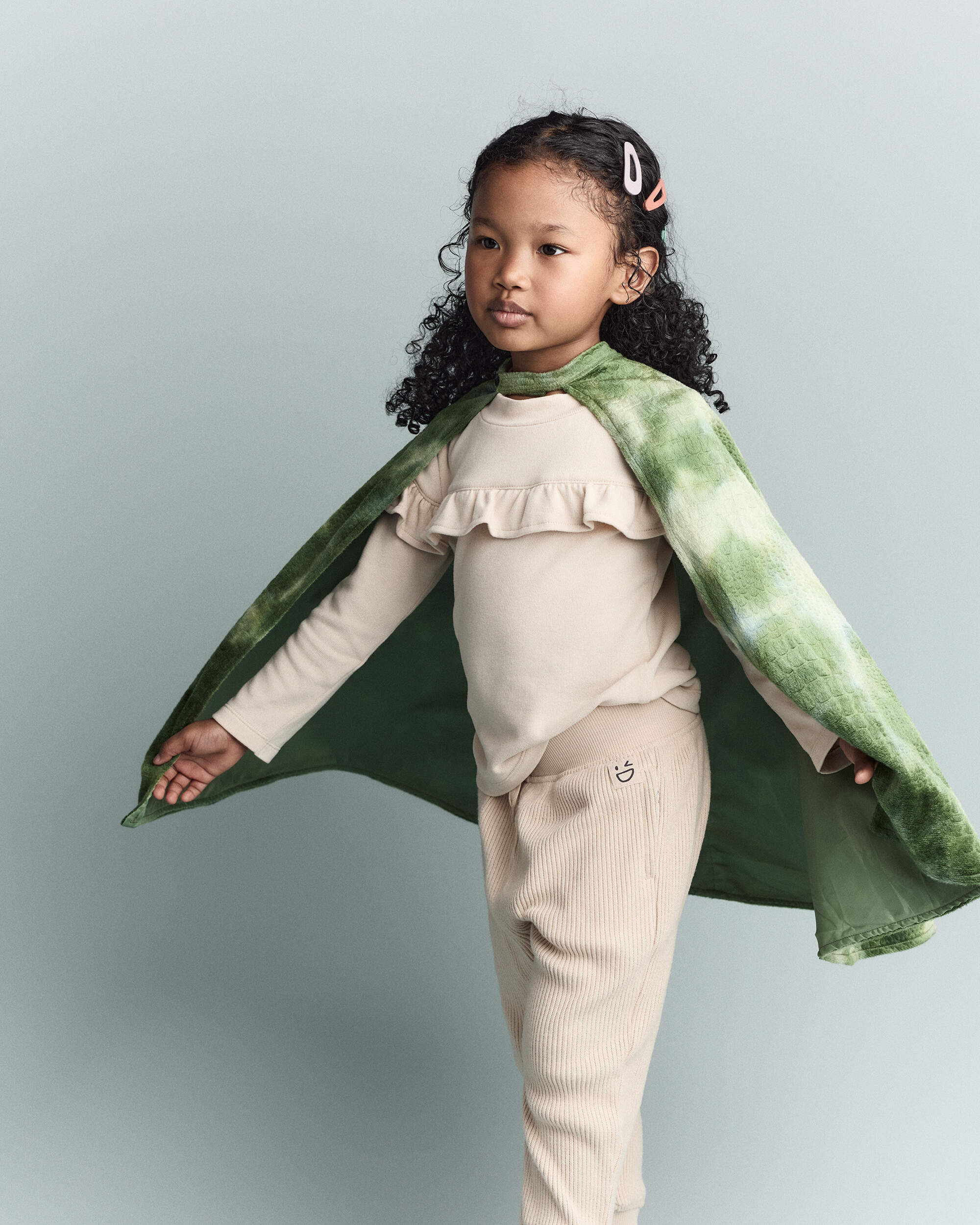 Toddler Believe In Dragons Dress Up Cape - Green