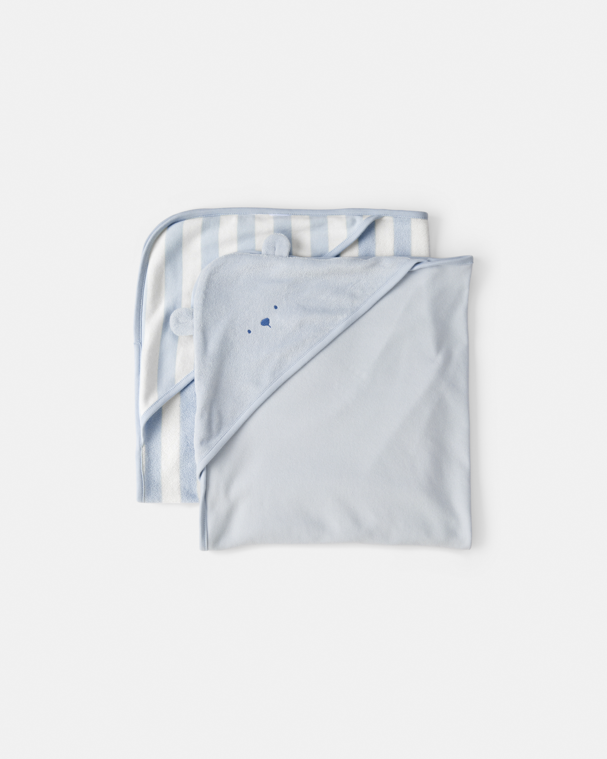 Baby 2-Pack Bear Terry Towels - Blue