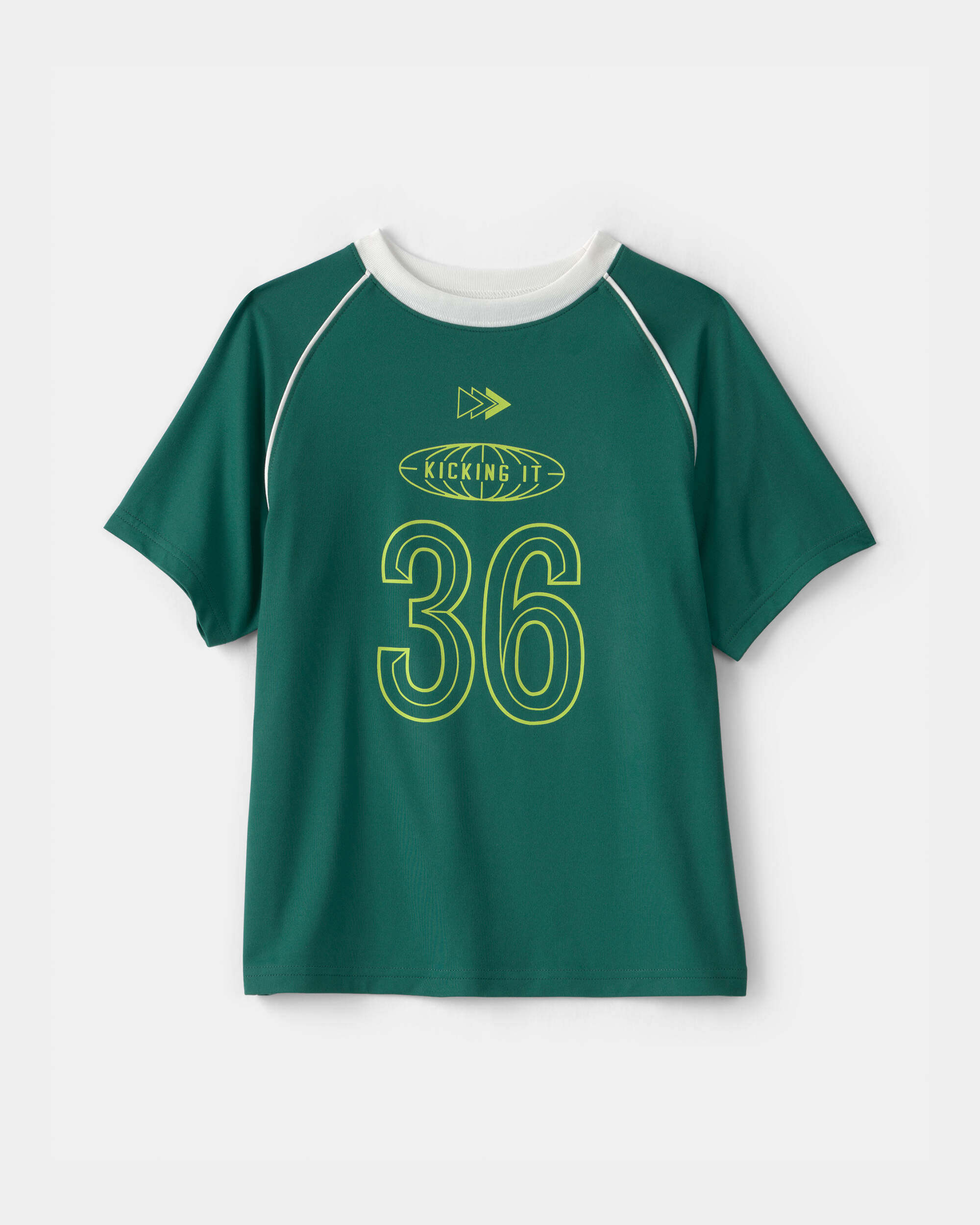 Boys 'Kicking It' Active Graphic Tee - Green