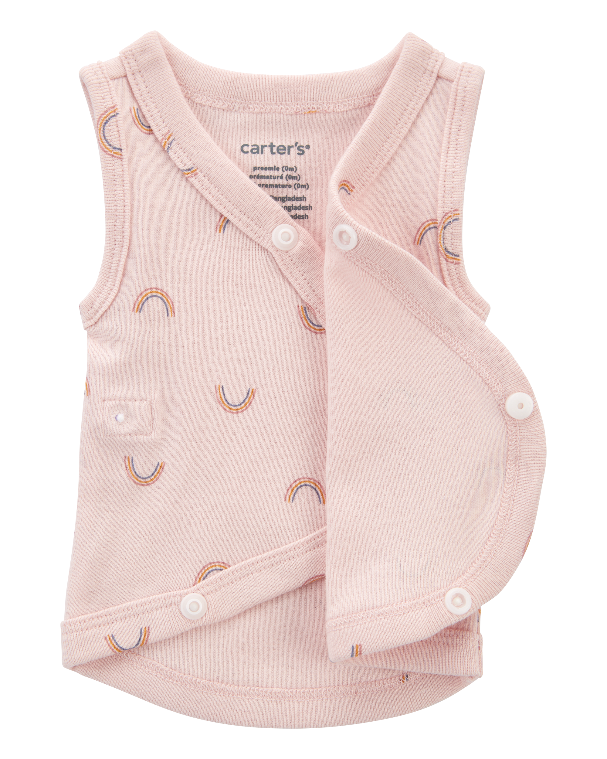 Baby Girl Preemie Rainbow Cotton Tank