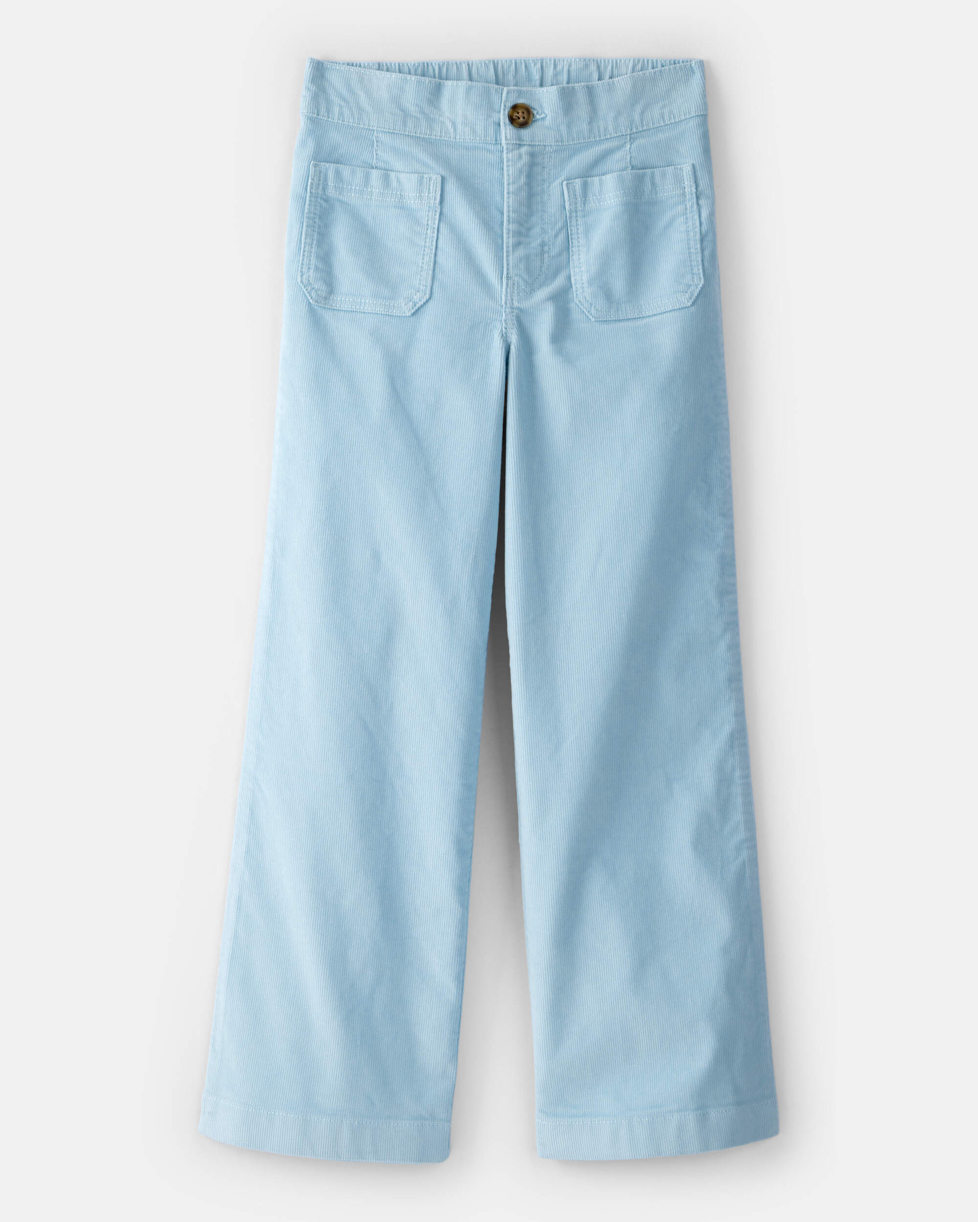 Girls Corduroy Wide-Leg Pants - Blue