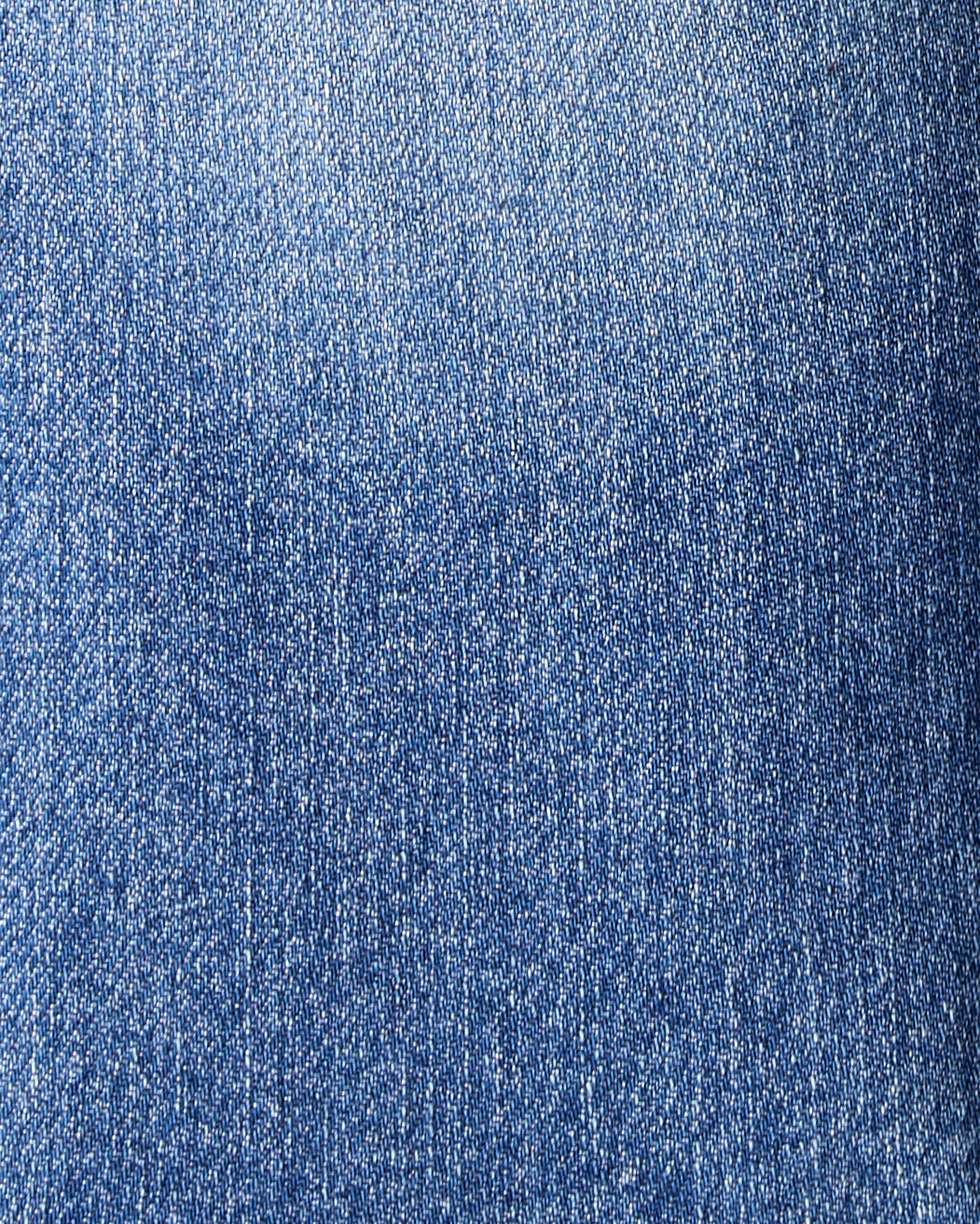 Baby Girl Heart Pocket Barrel Jeans - Blue