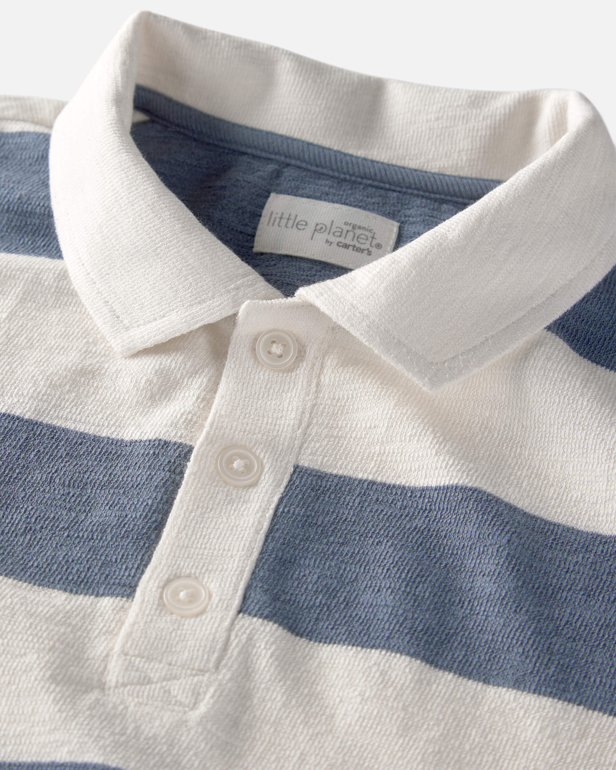 Boys Striped Collared Shirt Made with Organic Cotton