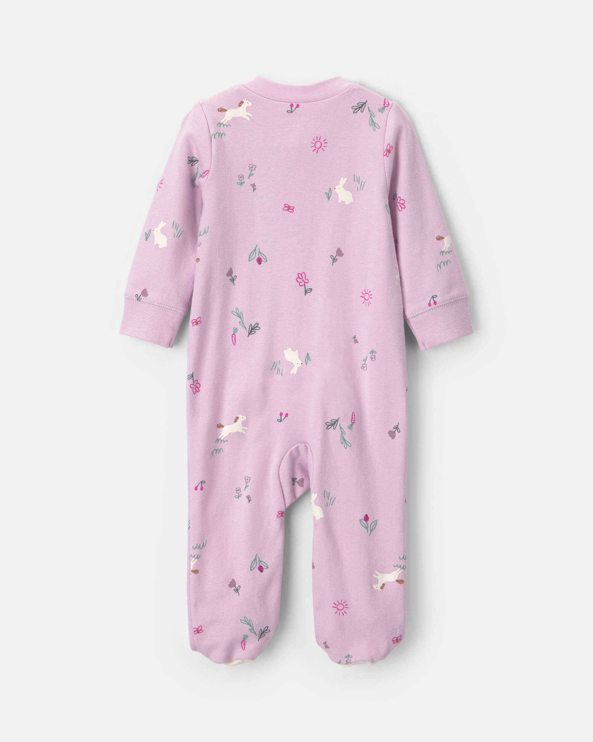 Baby Girl Unicorn 2-Way Zip Sleepers - Purple