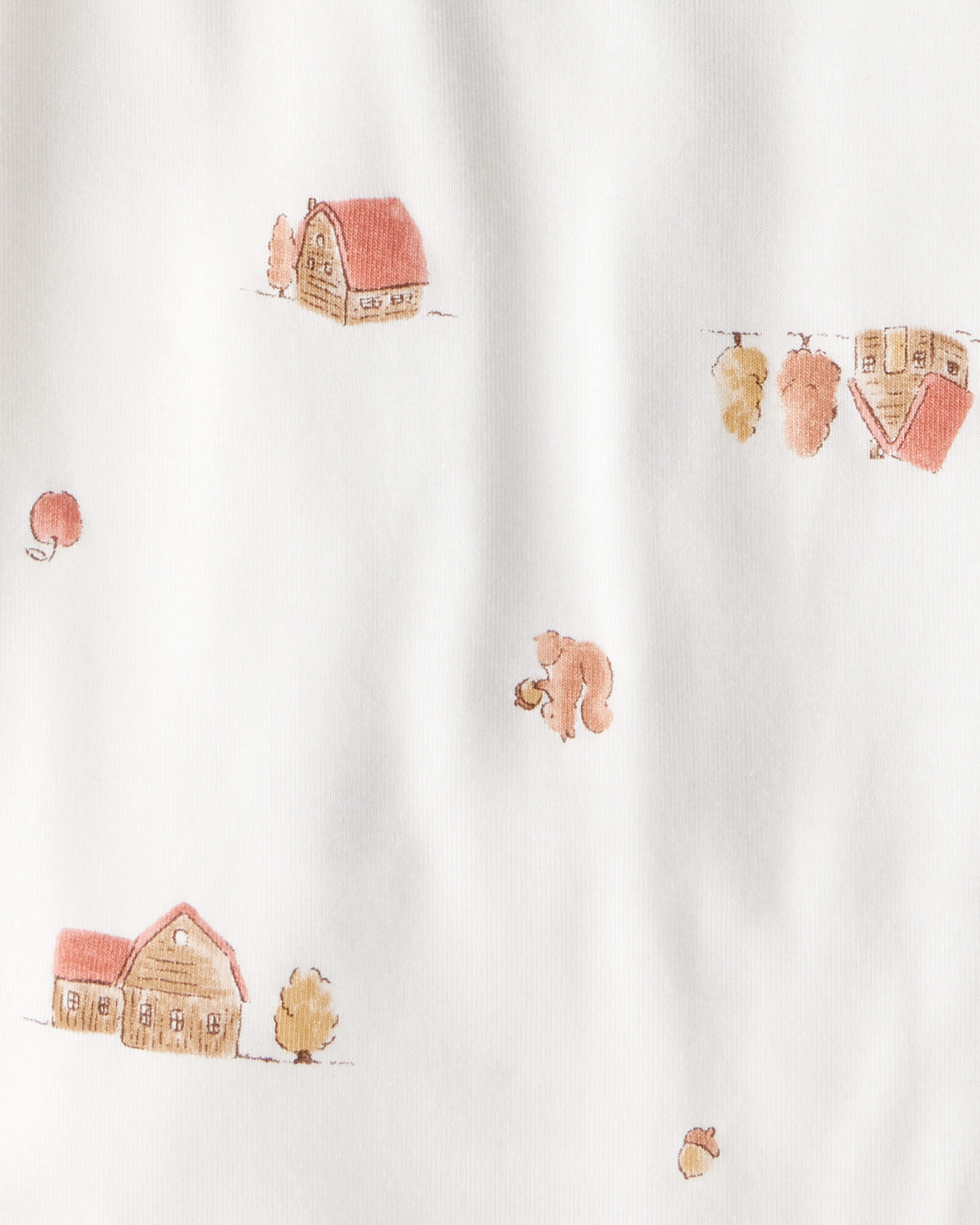 Baby Barn Print PurelySoft Long-Sleeve Multipack Bodysuits - Brown/White