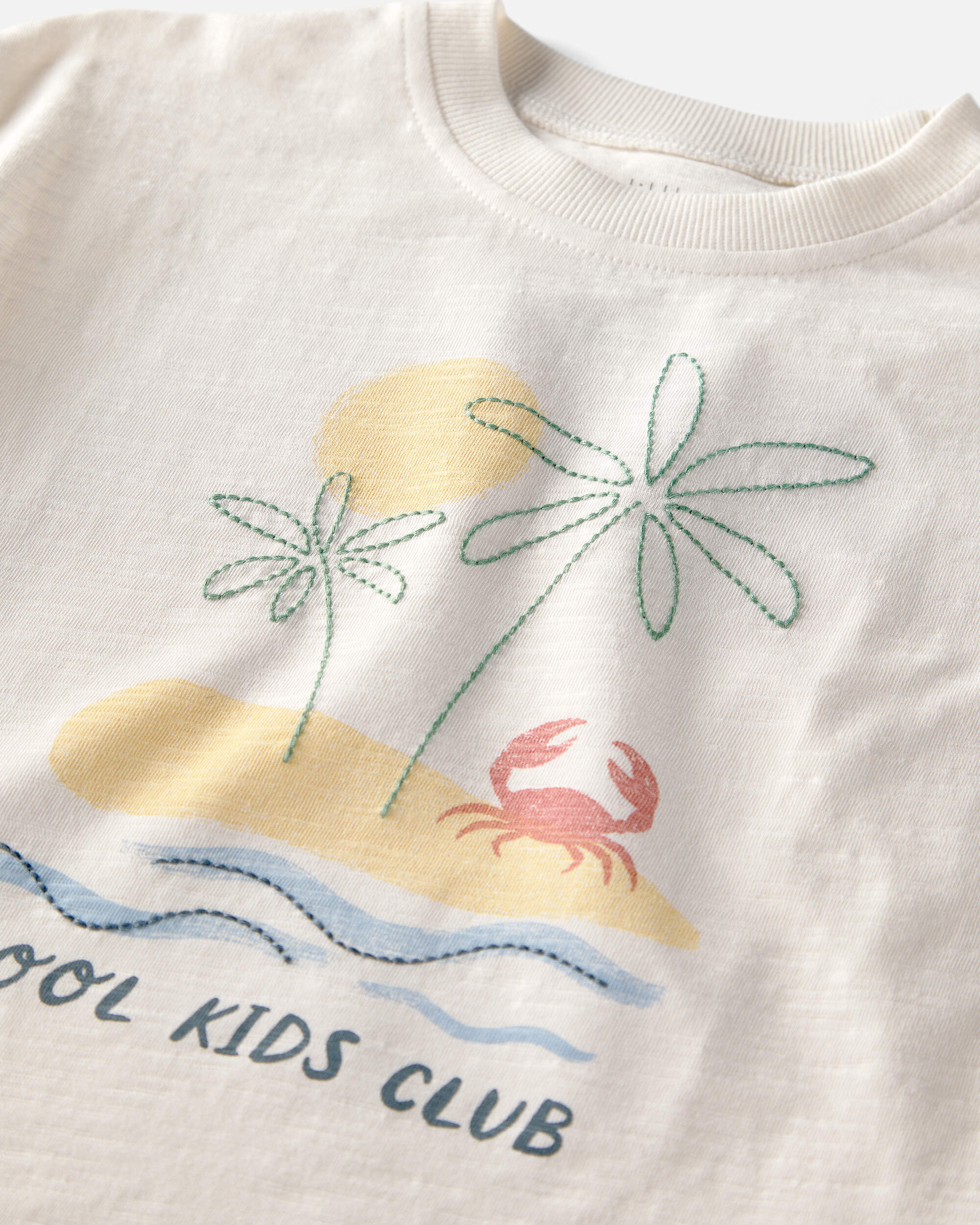 Toddler Organic Cotton Tee Beach Print
