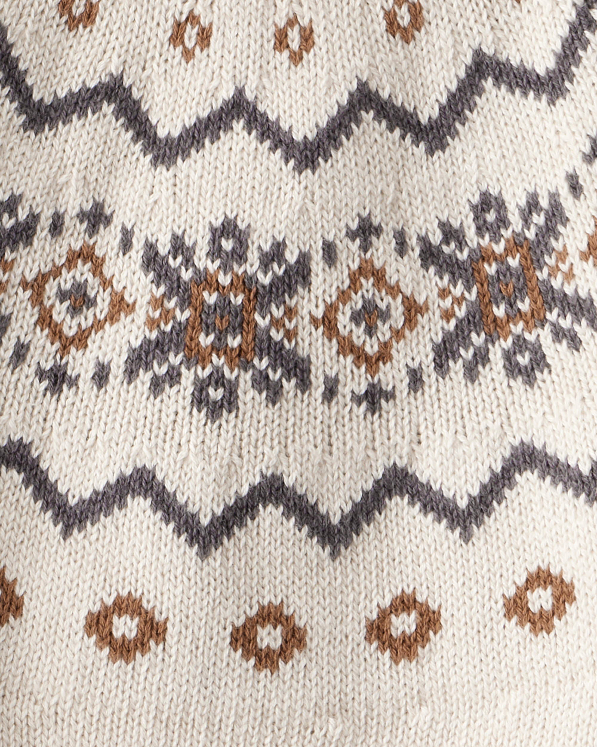 Baby Boy 2-Piece Fair Isle Sweater & Pant Set - Cream