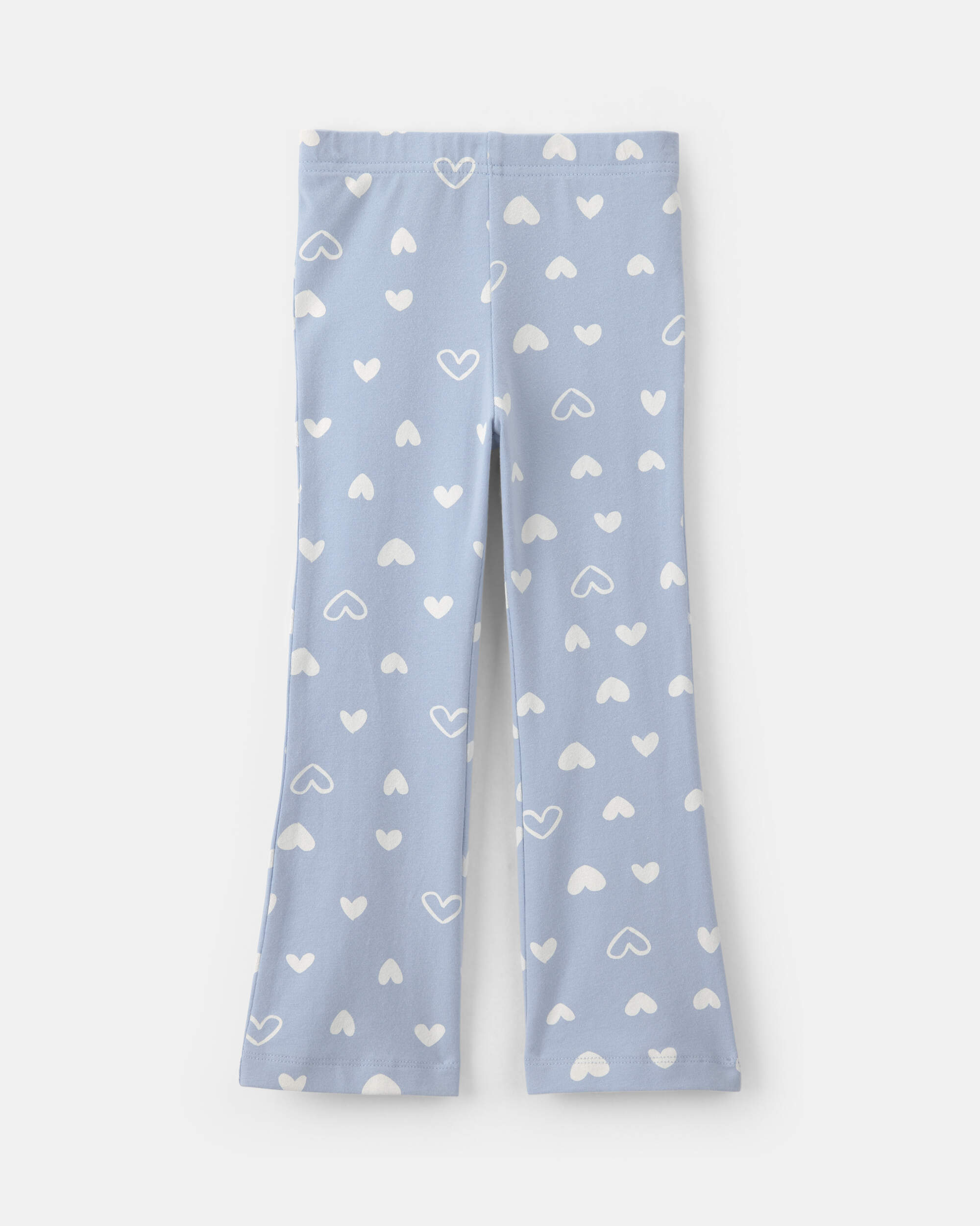Toddler Girl Heart Pull-On Stretch Flare Leggings - Blue
