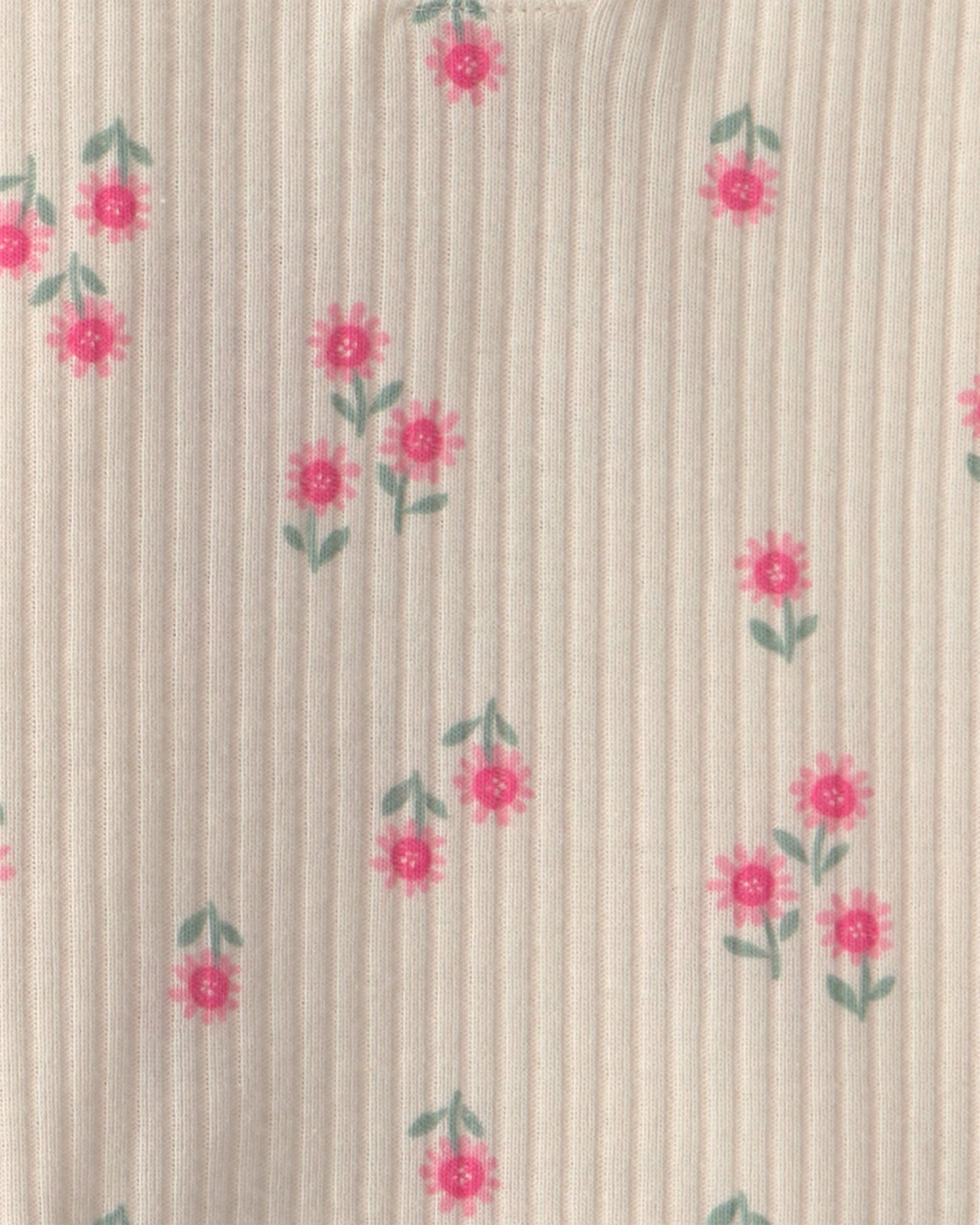 Baby Girl 2-Piece Floral Bodysuit & Pant Set – Cream