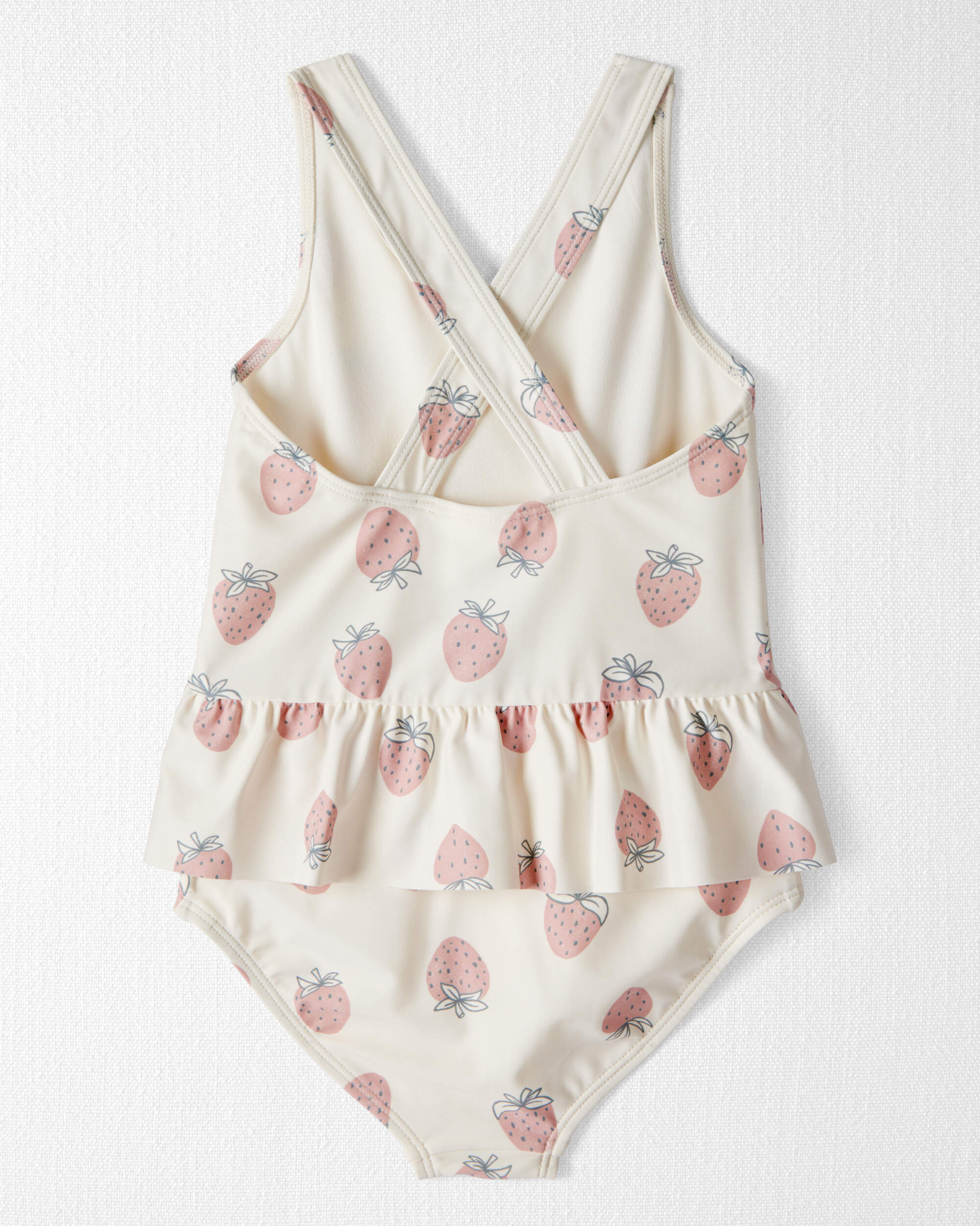 Toddler Girl Recycled Strawberry-Print Swimsuit