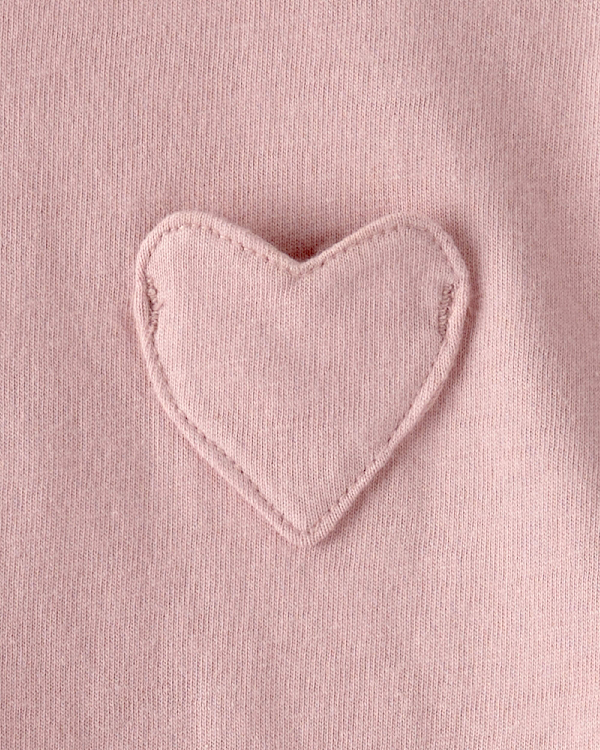 Baby Girl Heart Pocket Top - Pink