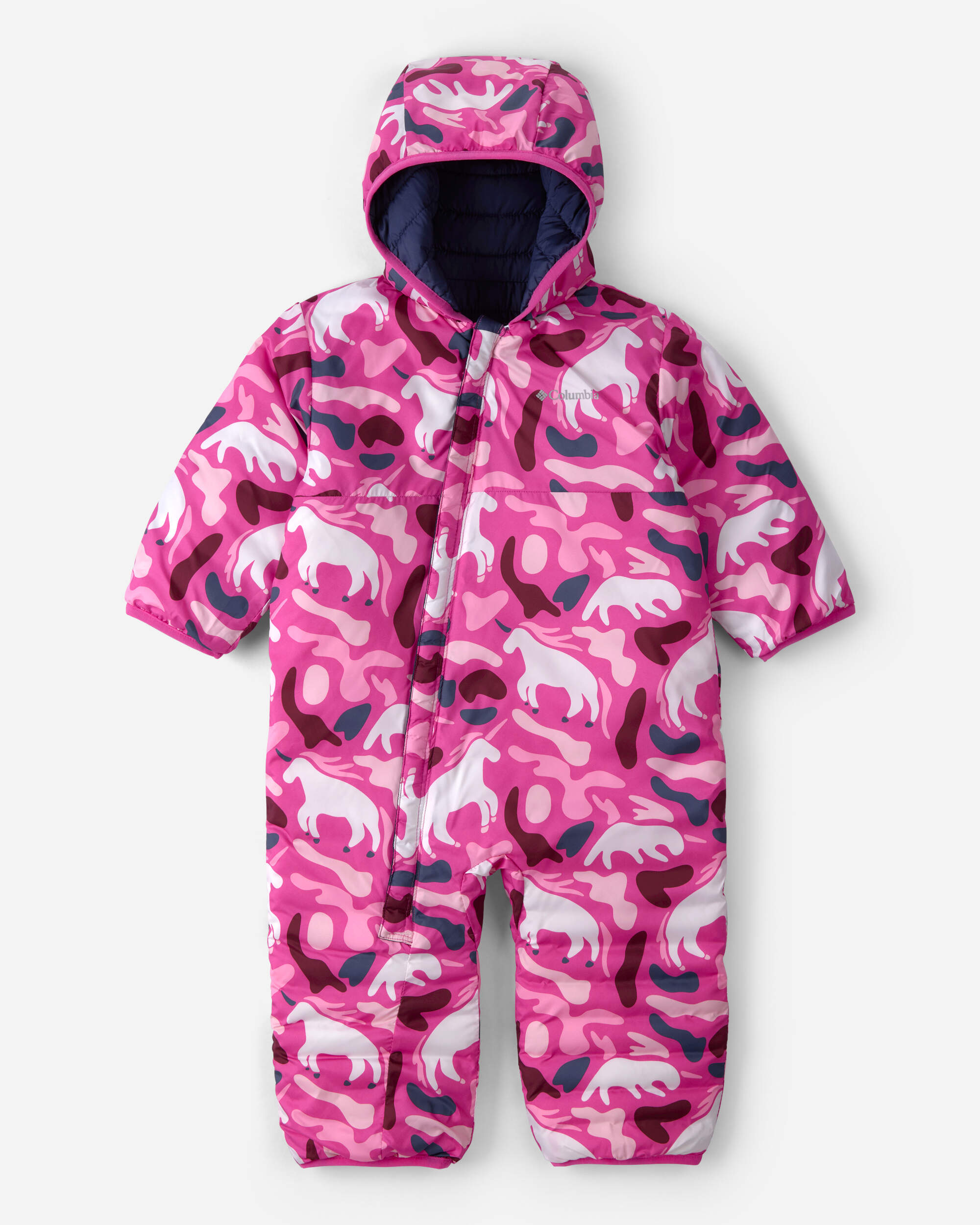 Baby Girl Columbia™ Reversible Unicorn Bunting - Pink