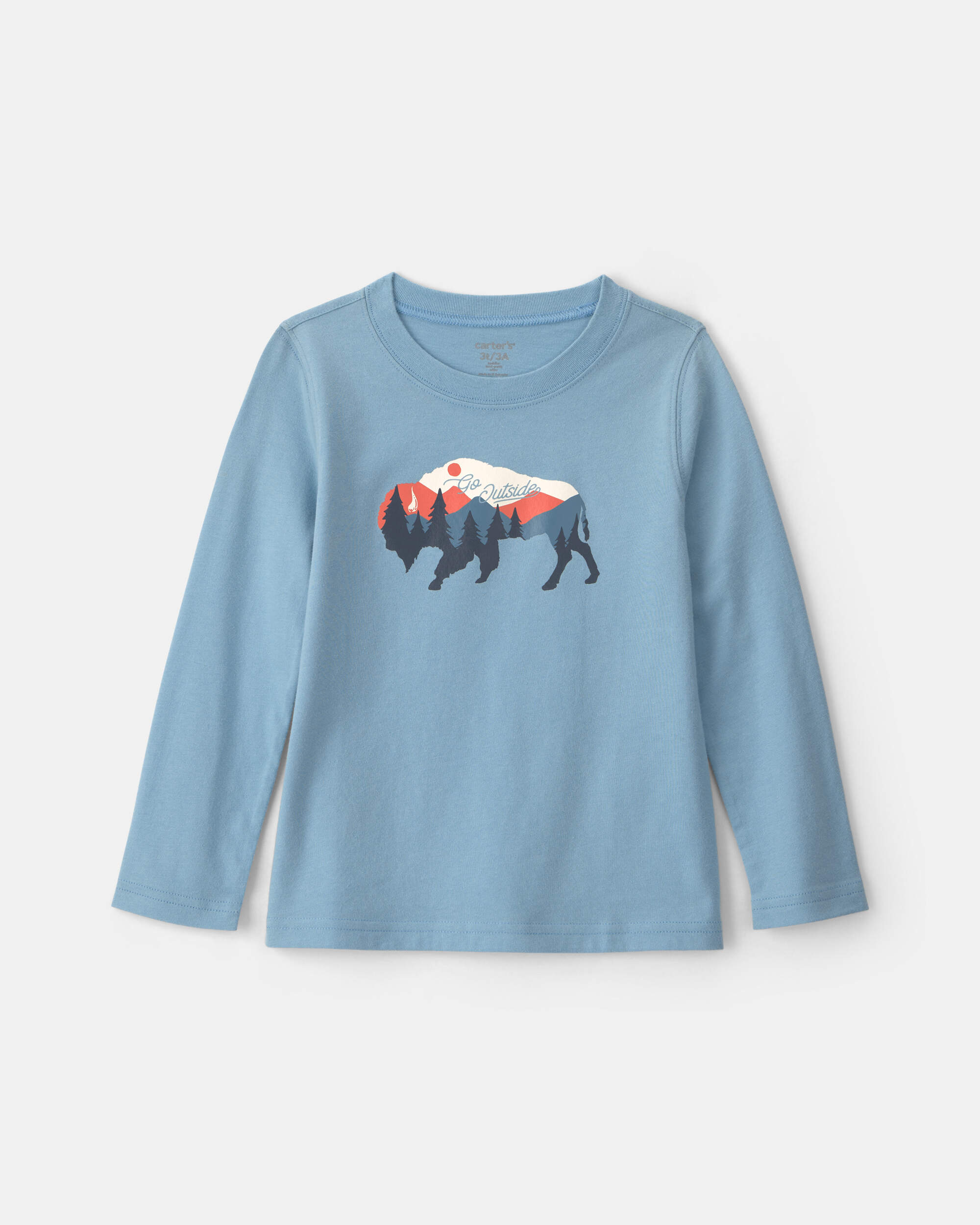 Toddler Boy Buffalo Long-Sleeve Graphic Tee - Blue