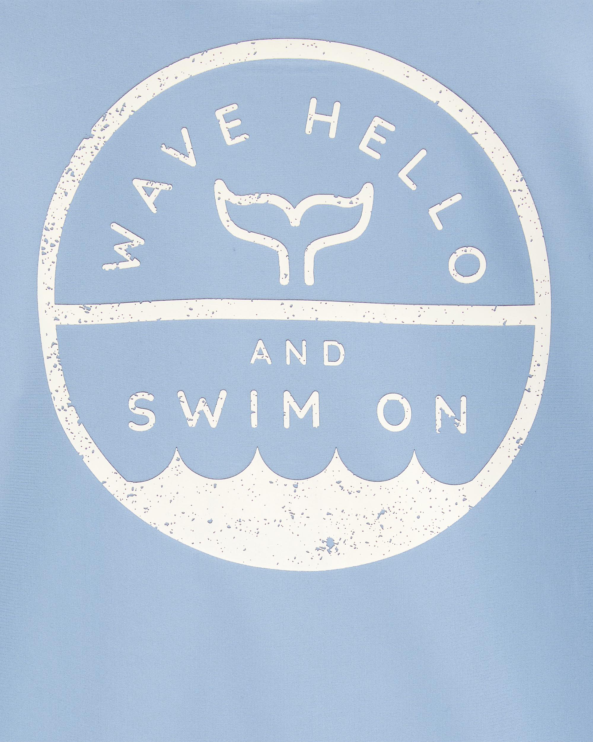 Baby Boy Whale Rashguard Set - Blue