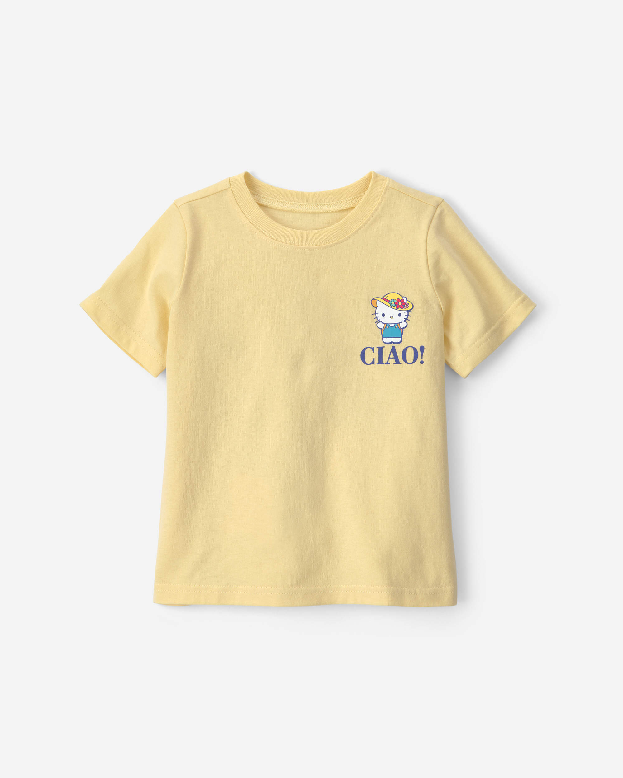 Toddler Girl 'Ciao! It's Going To Be A Good Day' Hello Kitty Graphic Tee - Yellow