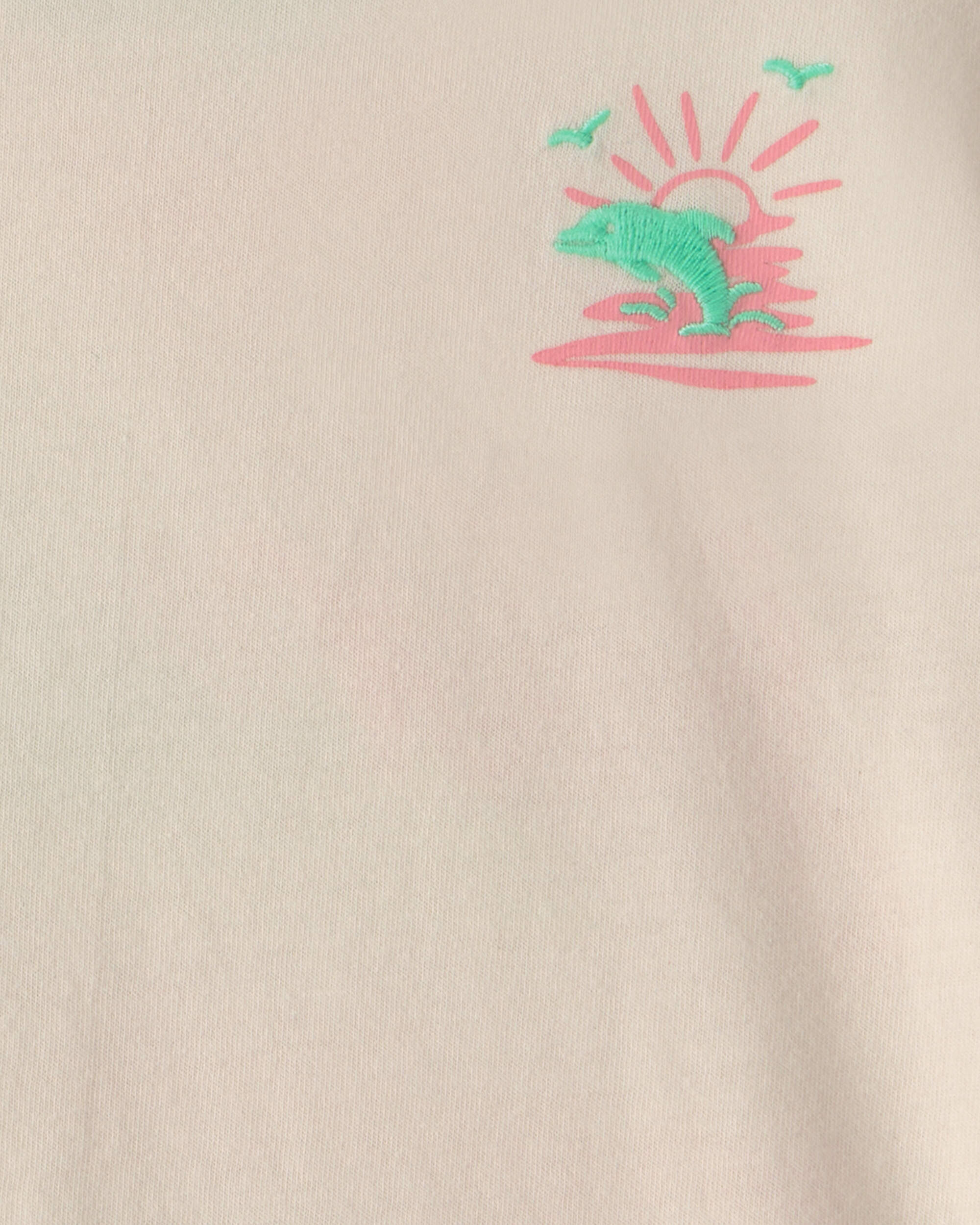 Toddler Girl 'Where the Sun Never Sets' Graphic Tee - Cream