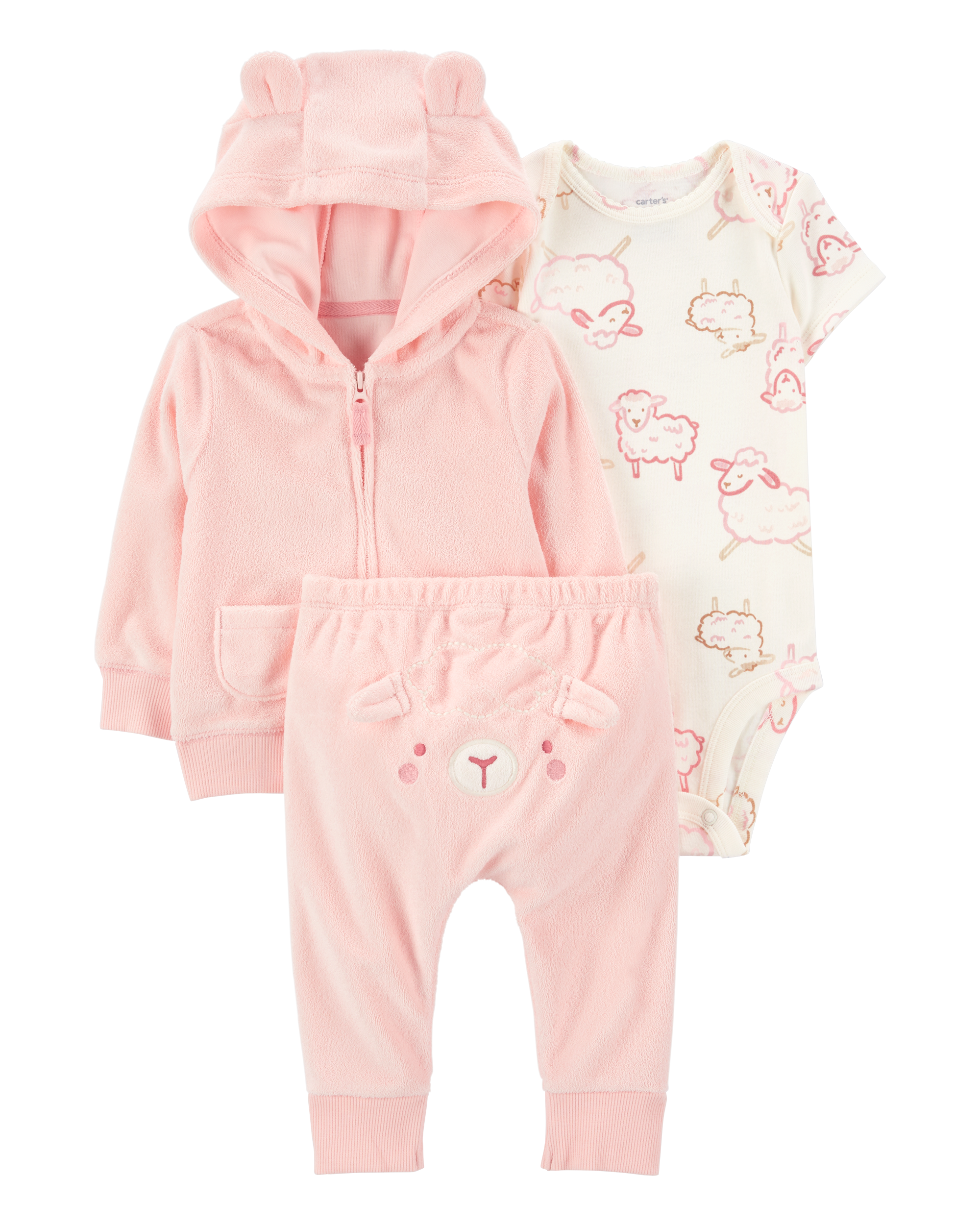 Baby 3-Piece Sheep Little Jacket Set