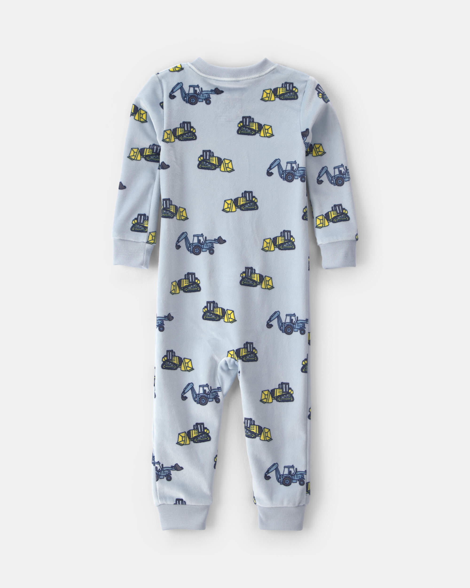 Toddler Boy Construction Dreamplush Snug Fit 1-Piece Pyjama - Blue