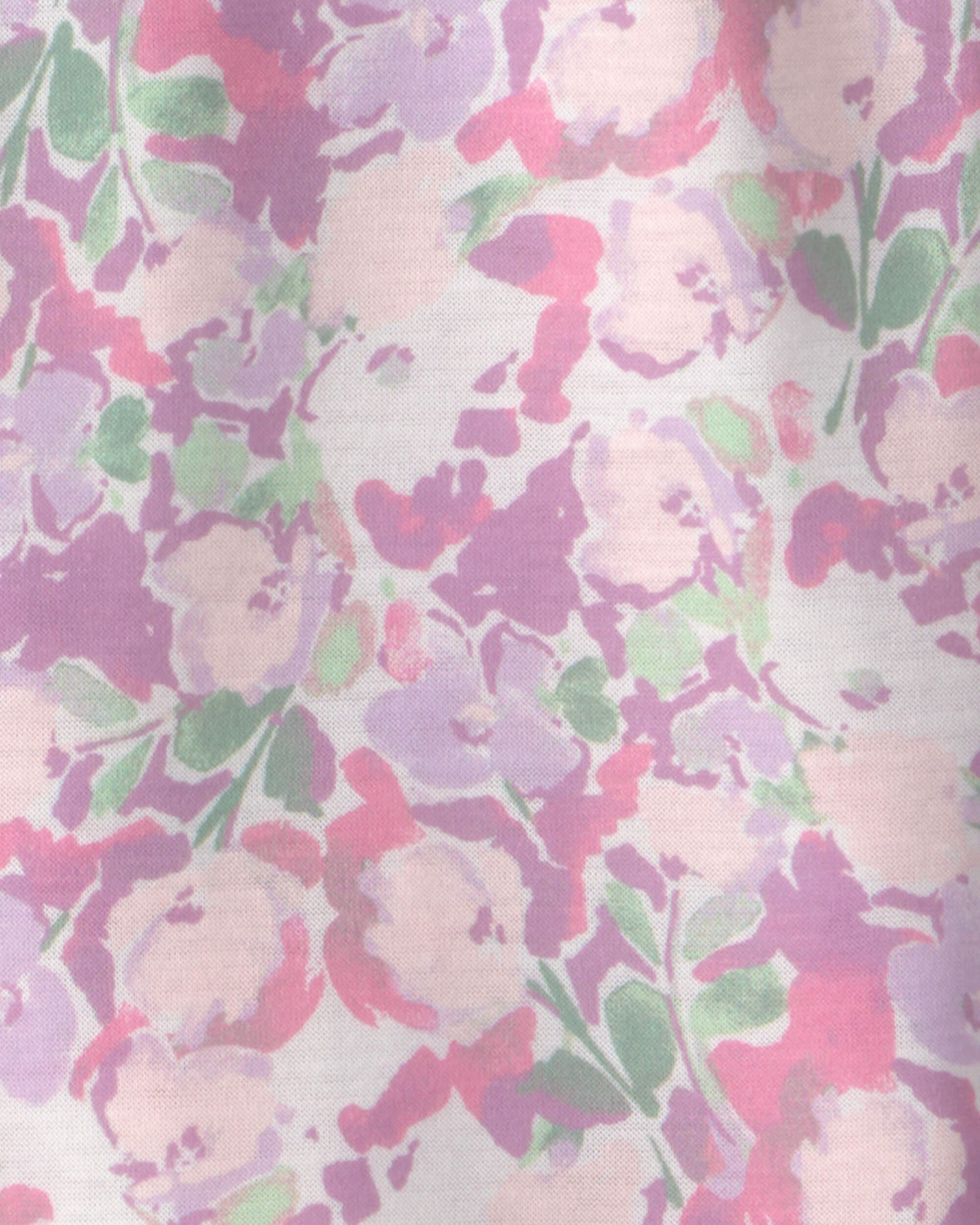 Girls 2-Pack Unicorn Floral Loose Fit Night Gown - Pink