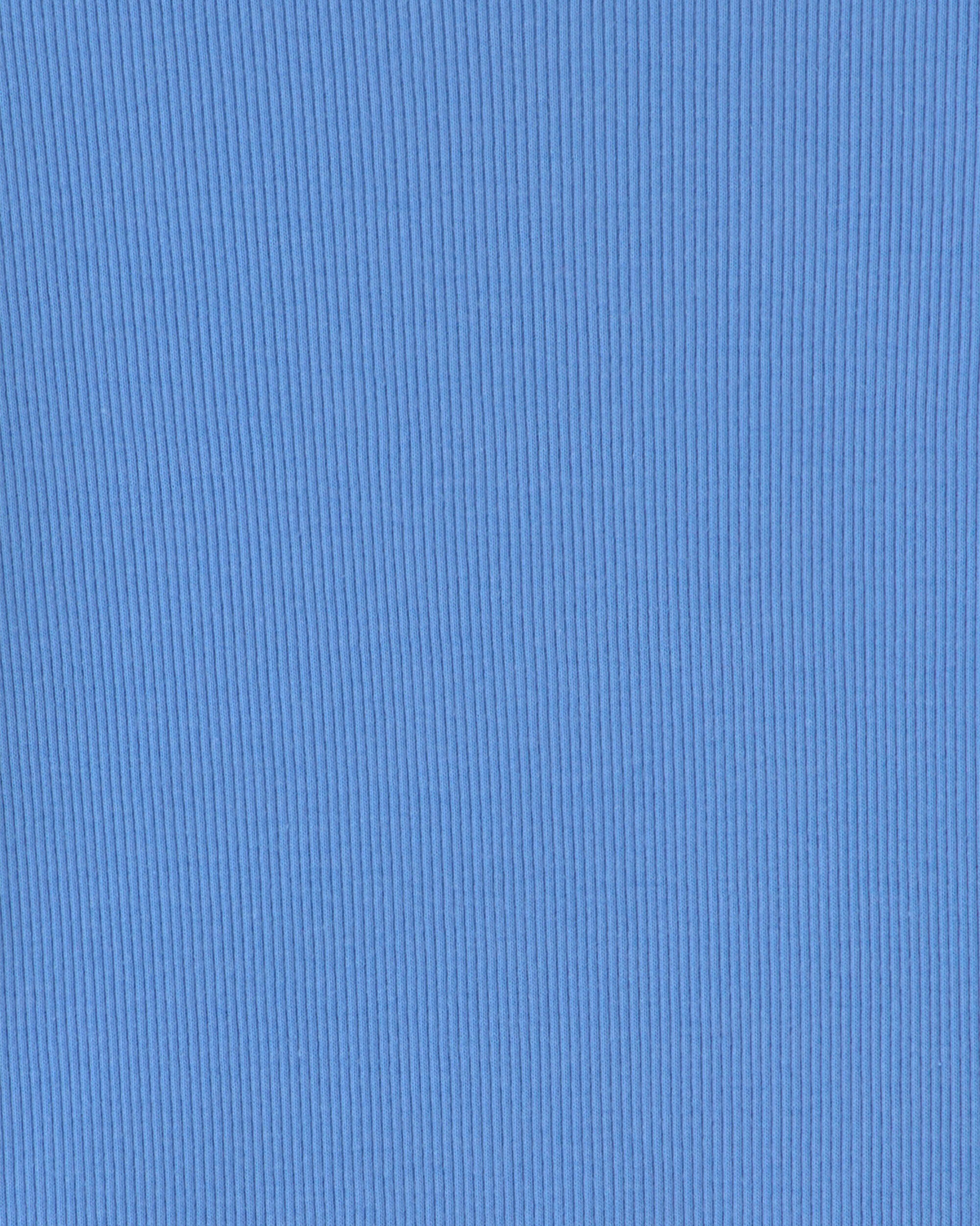 Girls Long-Sleeve Ribbed Top - Blue