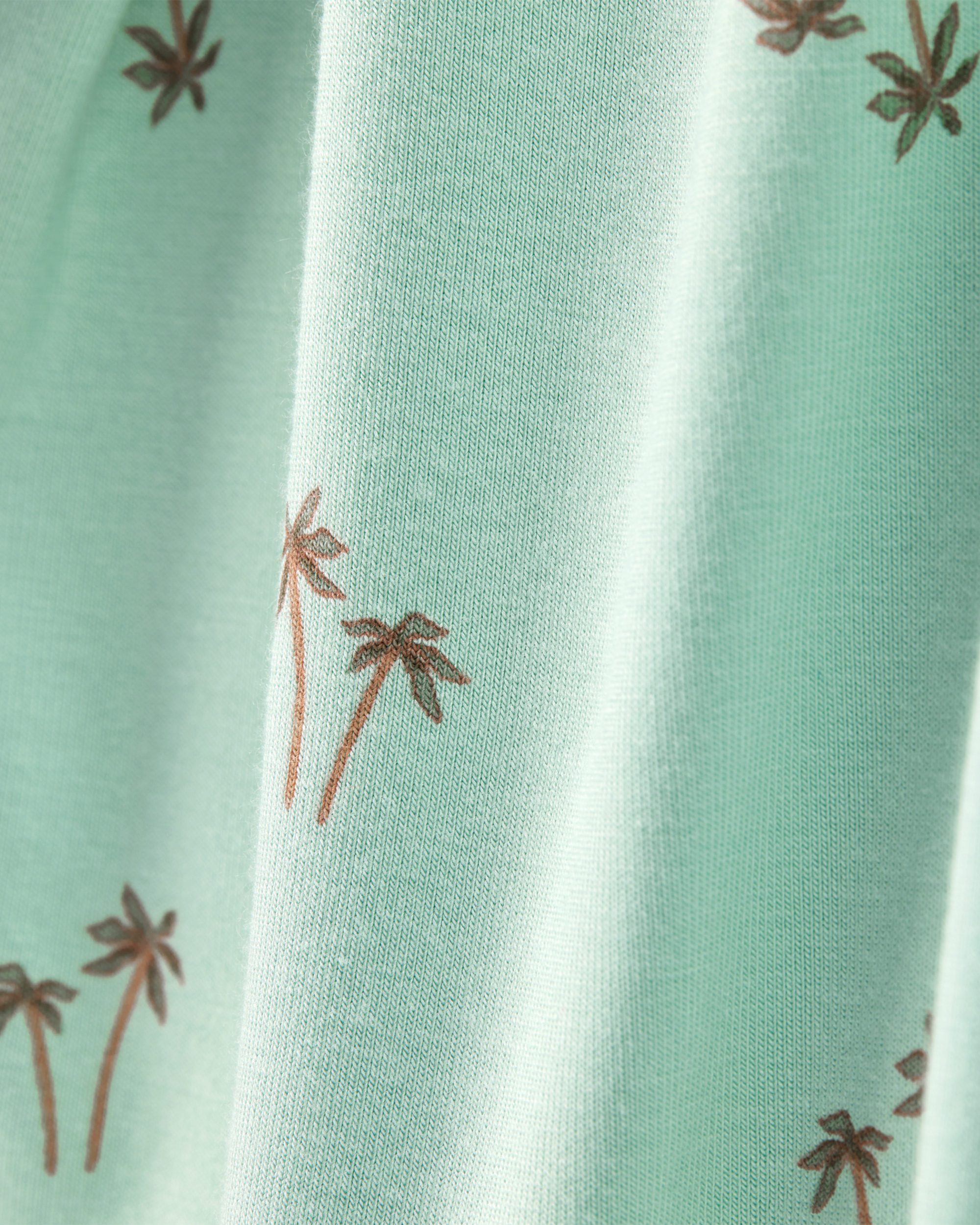 Toddler Palm Tree Print PurelySoft 2-Piece Pyjamas - Mint