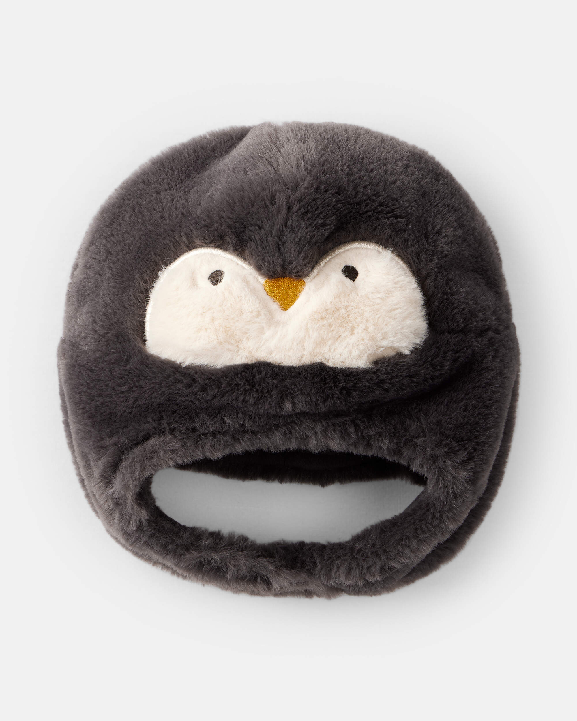 Baby Penguin Winter Trapper Hat - Black/White