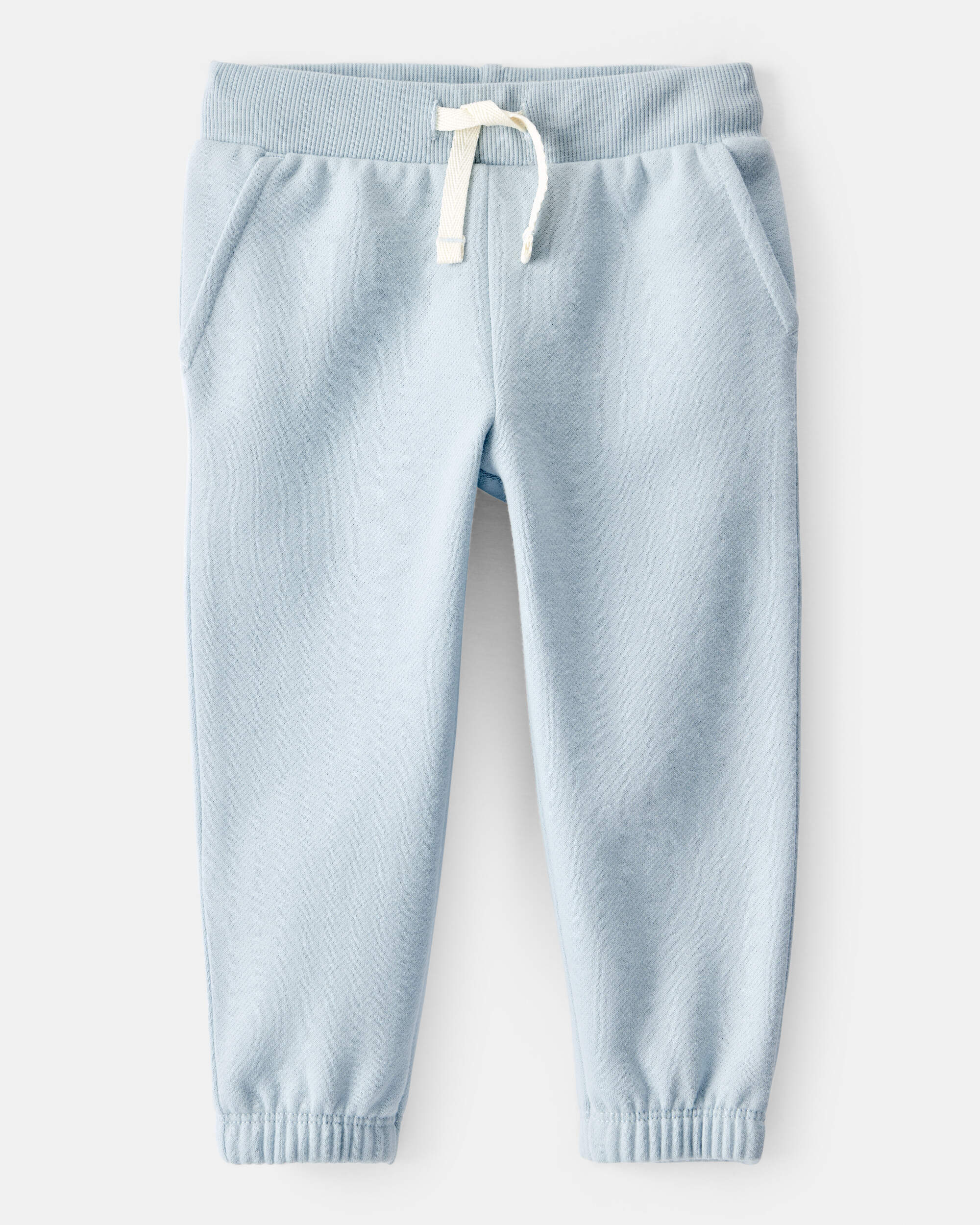 Baby Girl Cotton Joggers - Blue