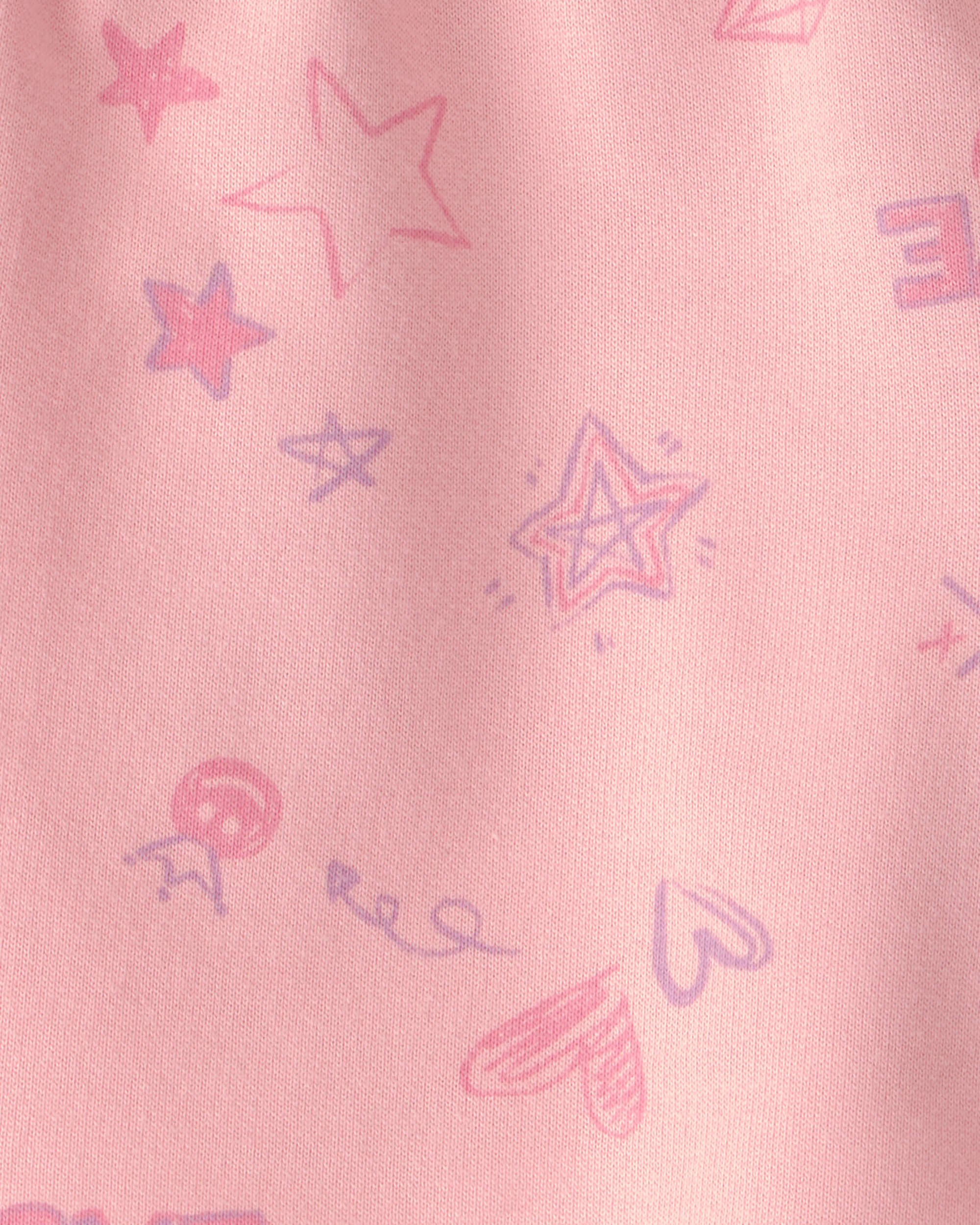Girls Star French Terry Shorts - Pink