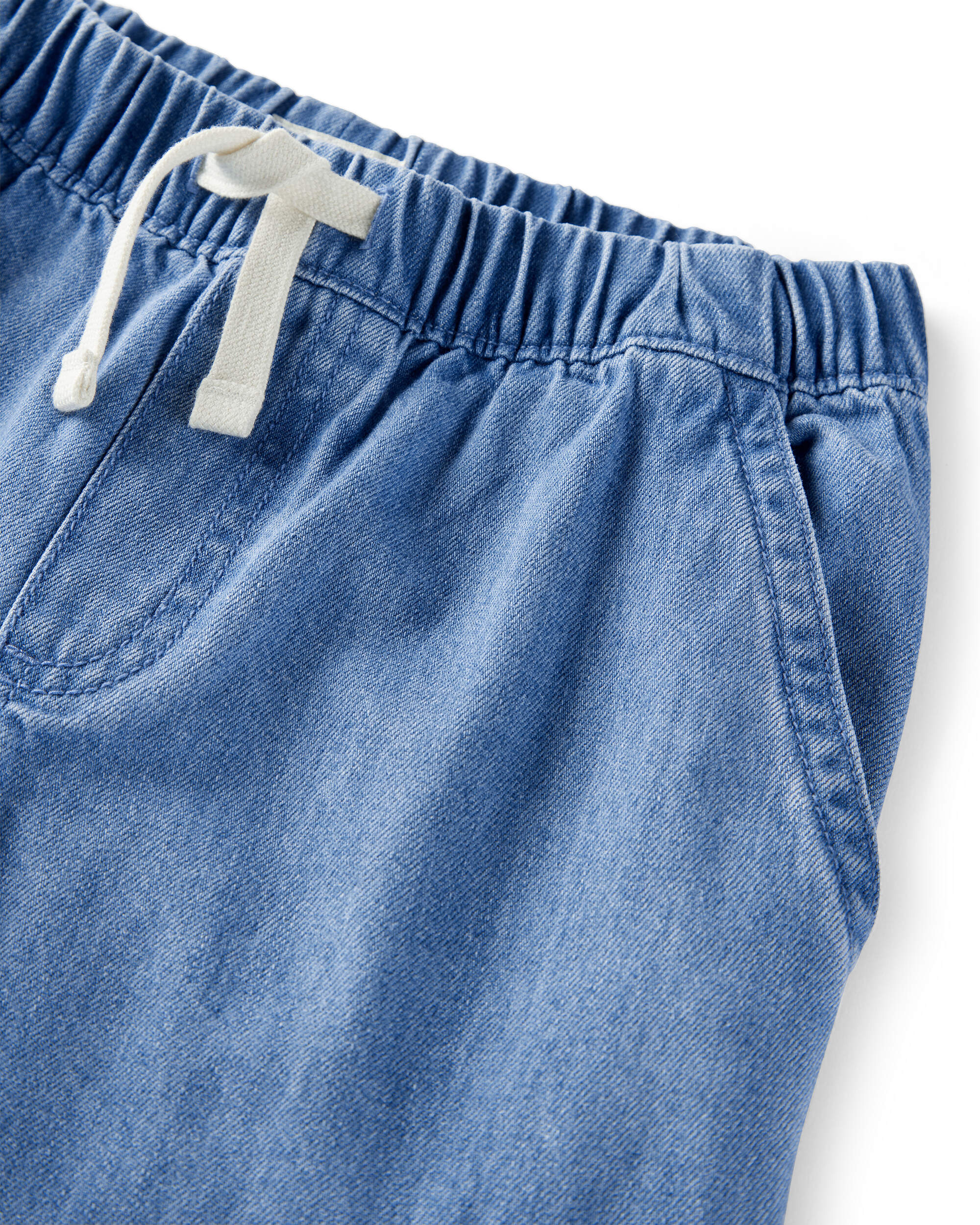 Kid Organic Cotton Chambray Cargo Pants