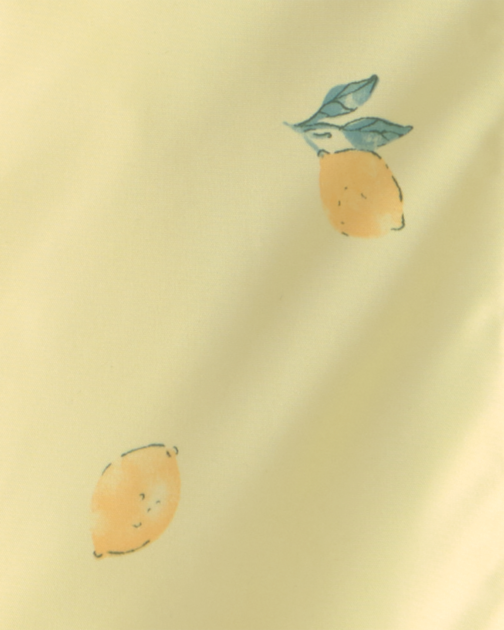 Baby Girl Lemon Print  Rain Jacket - Yellow