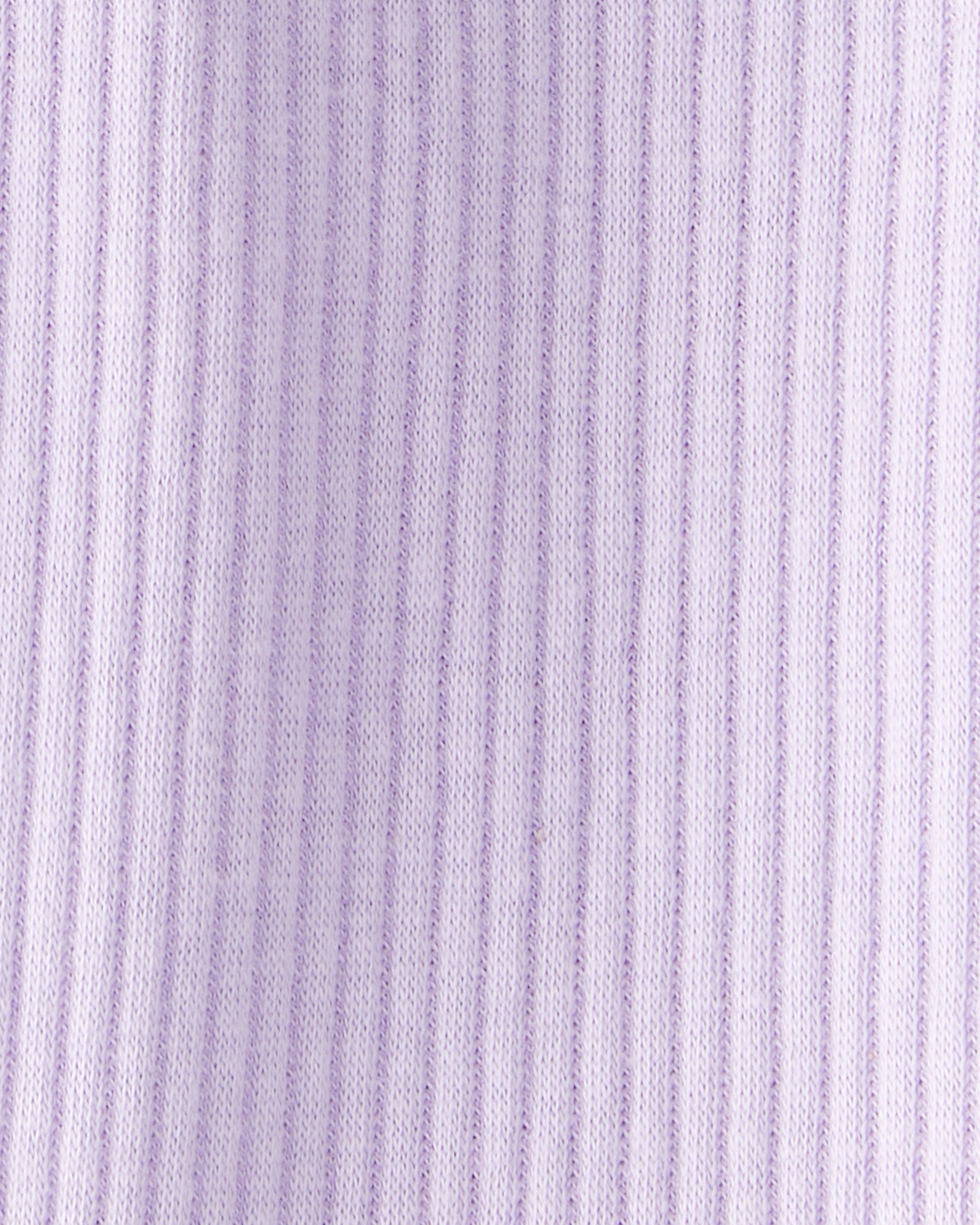 Baby Girl Pull-On Stretch Rib Leggings - Purple