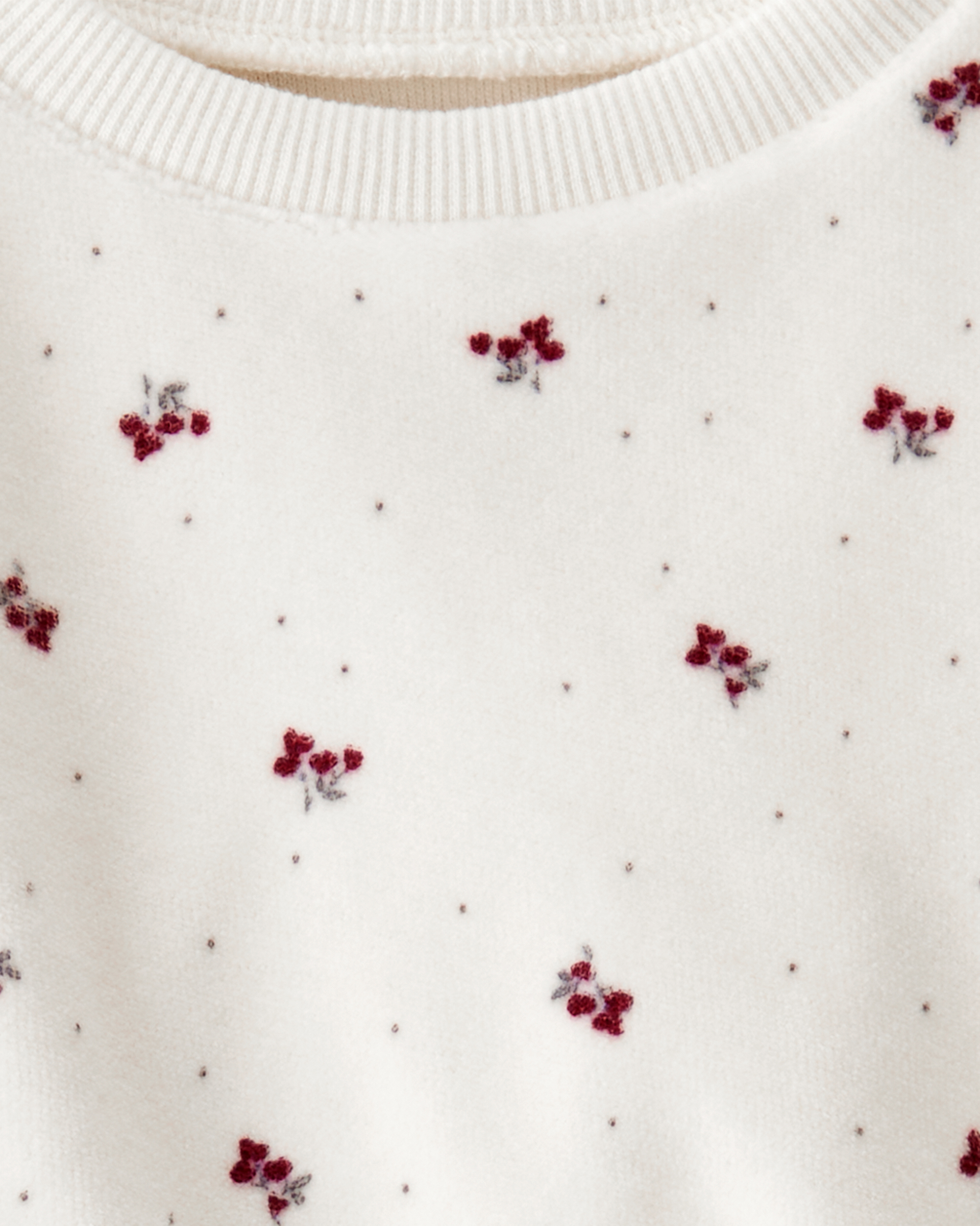 Baby Girl 2-Piece Organic Cotton Velour Set Wild Rose Print