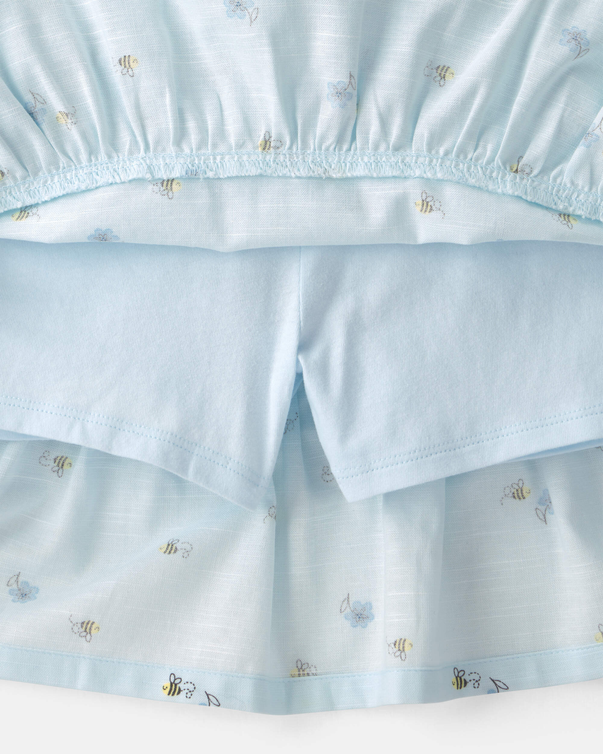 Girls 2-Piece Bee Long-Sleeve Top & Skirt Set - Blue