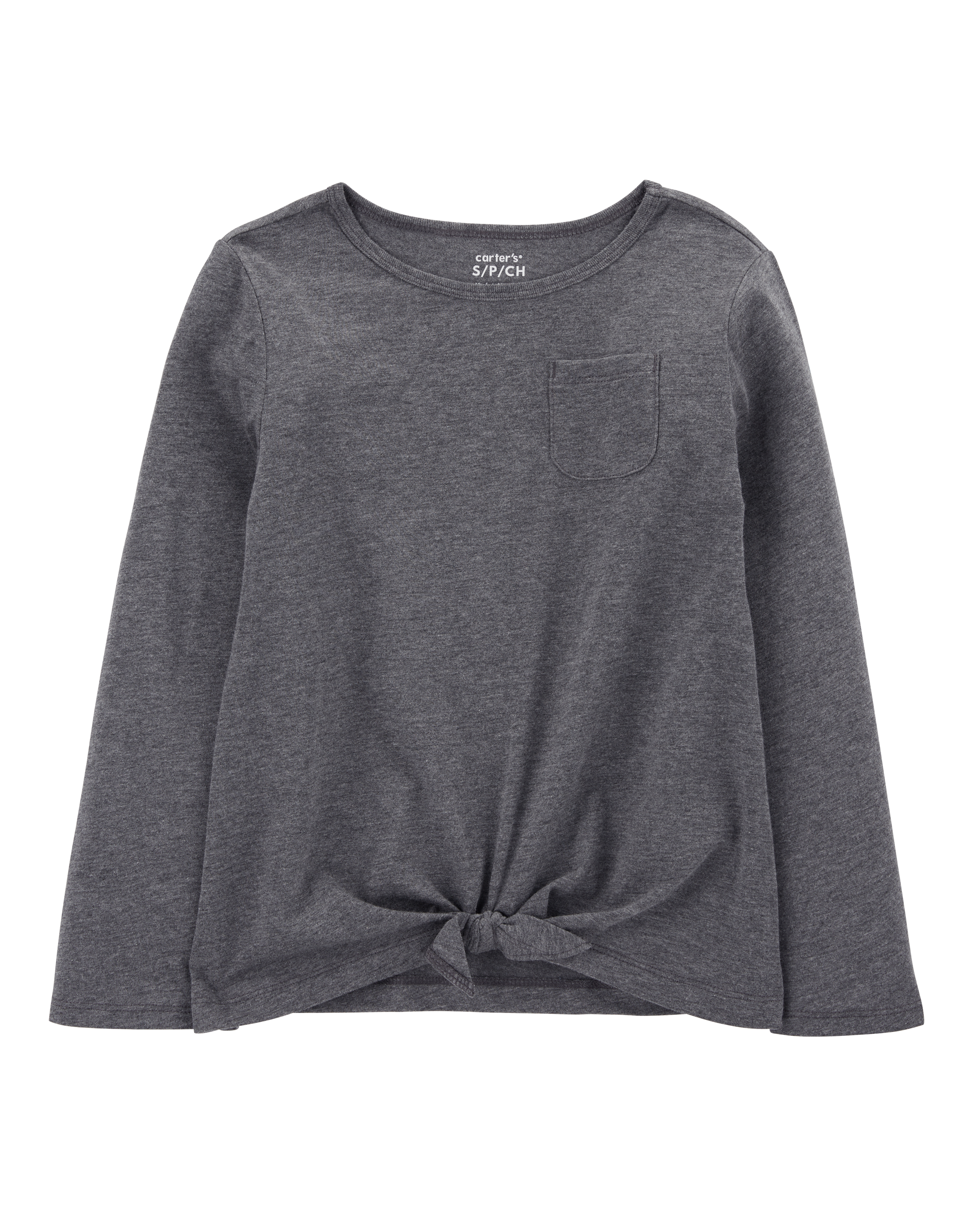 Kid Tie-Front Long-Sleeve Jersey Tee