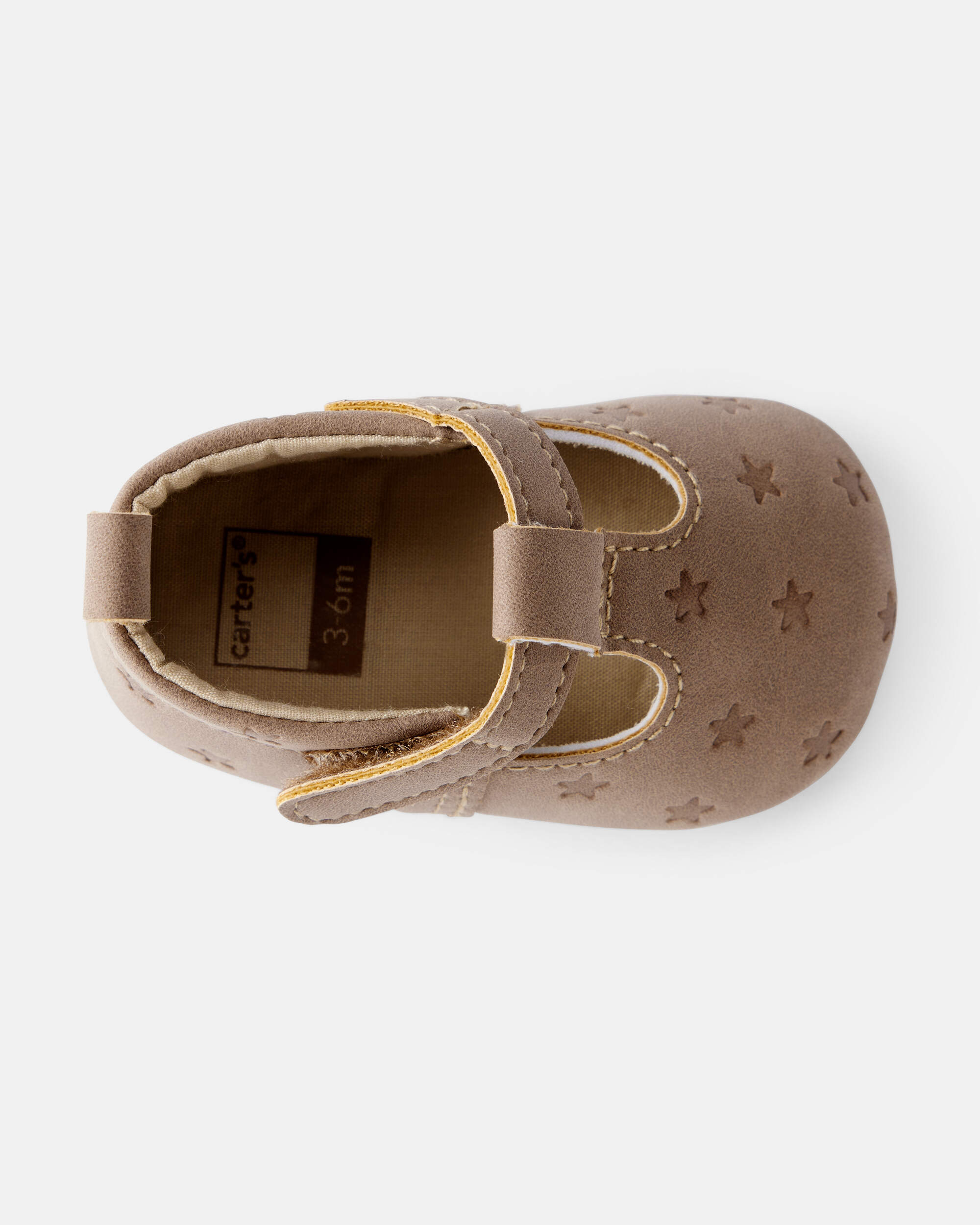 Baby Girl Star Mary Jane Shoes - Brown