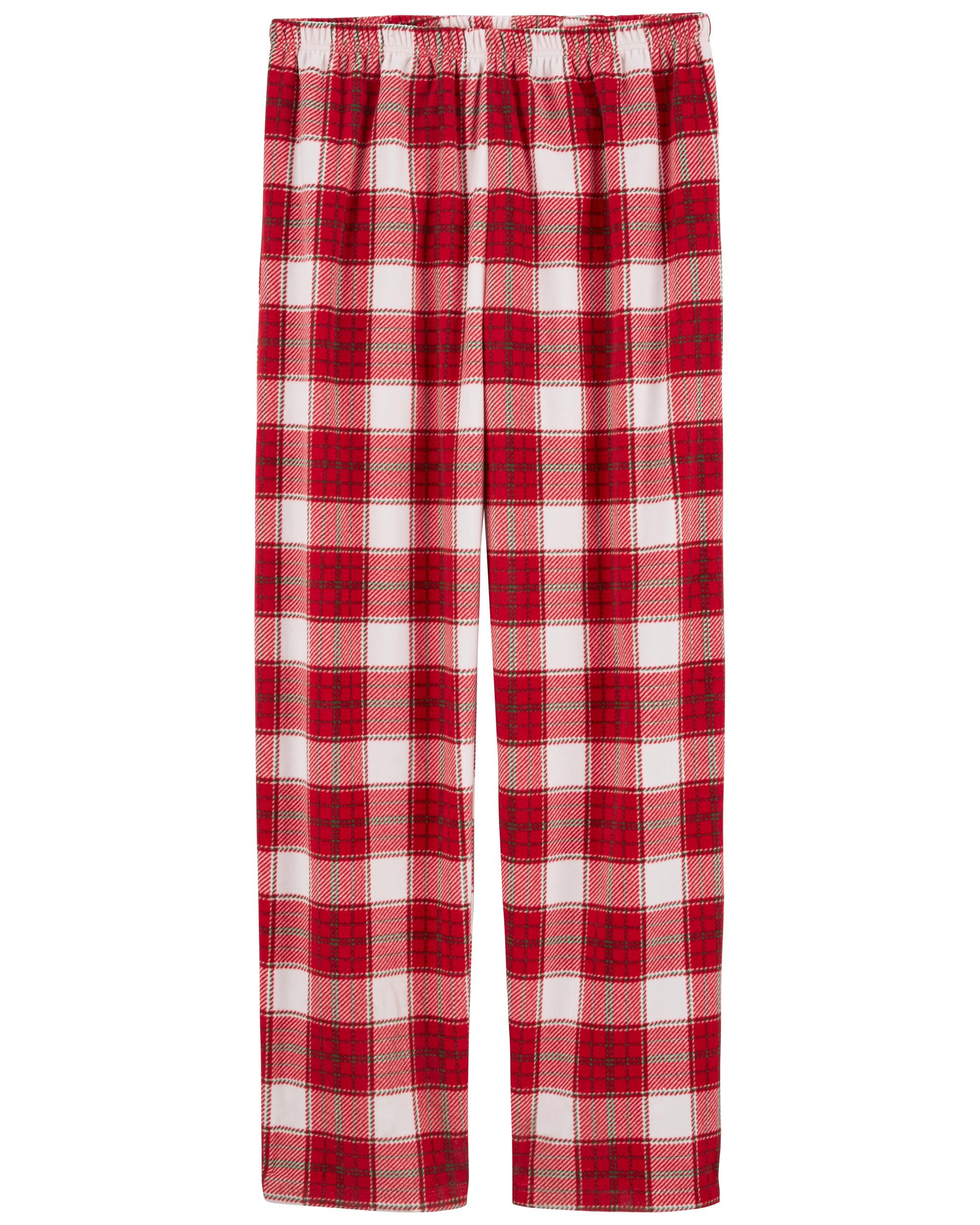 ADR Women's Cotton Flannel Pajama Pants, Winter Joggers Red Buffalo Check  Plaid 3X Large